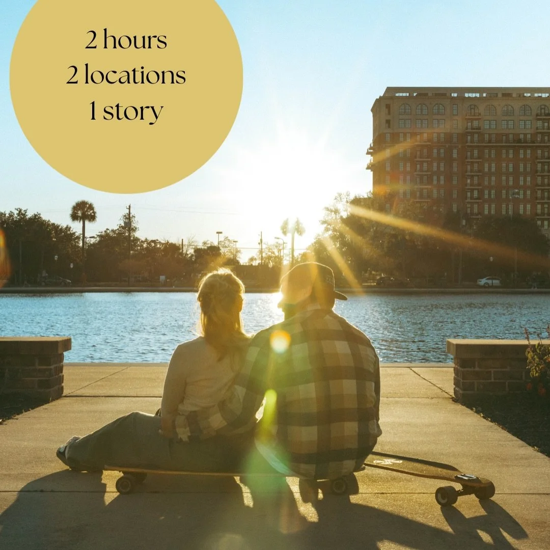 Why choose one vibe when you can have two?
This couple booked a two-hour engagement session in downtown Charleston so we could tell their full story &mdash; not just the polished version.

We started with elevated, dressy portraits against historic C