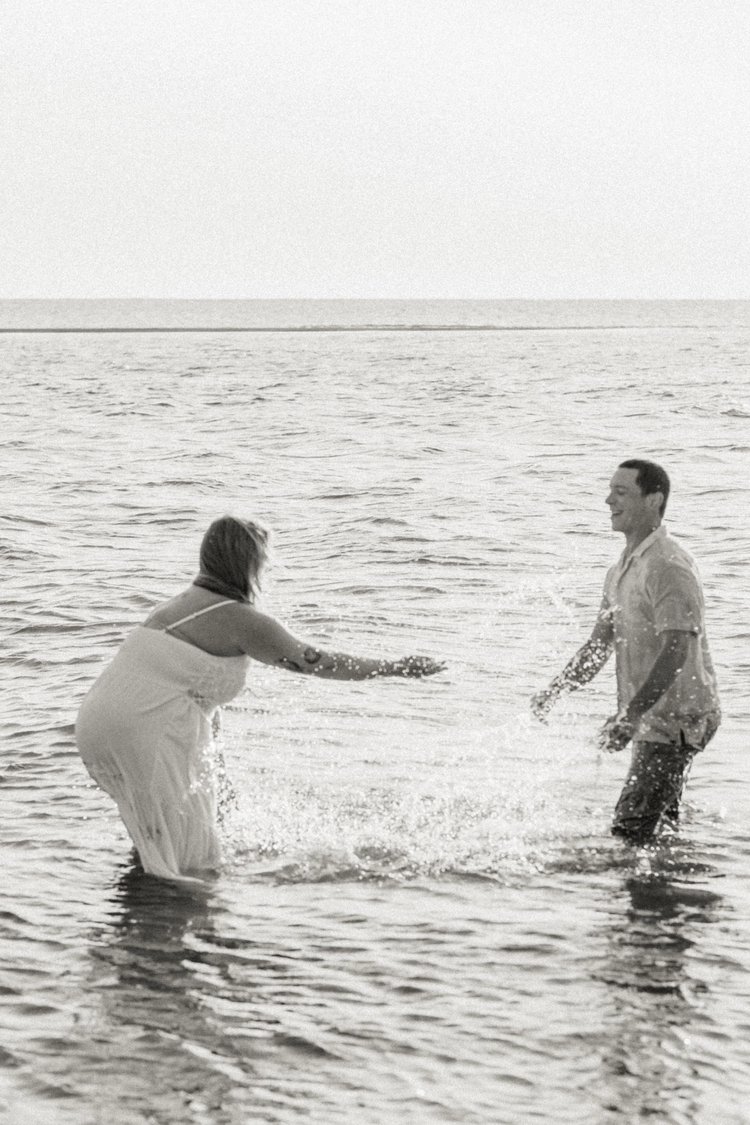 Charleston Folly Beach engagement photo