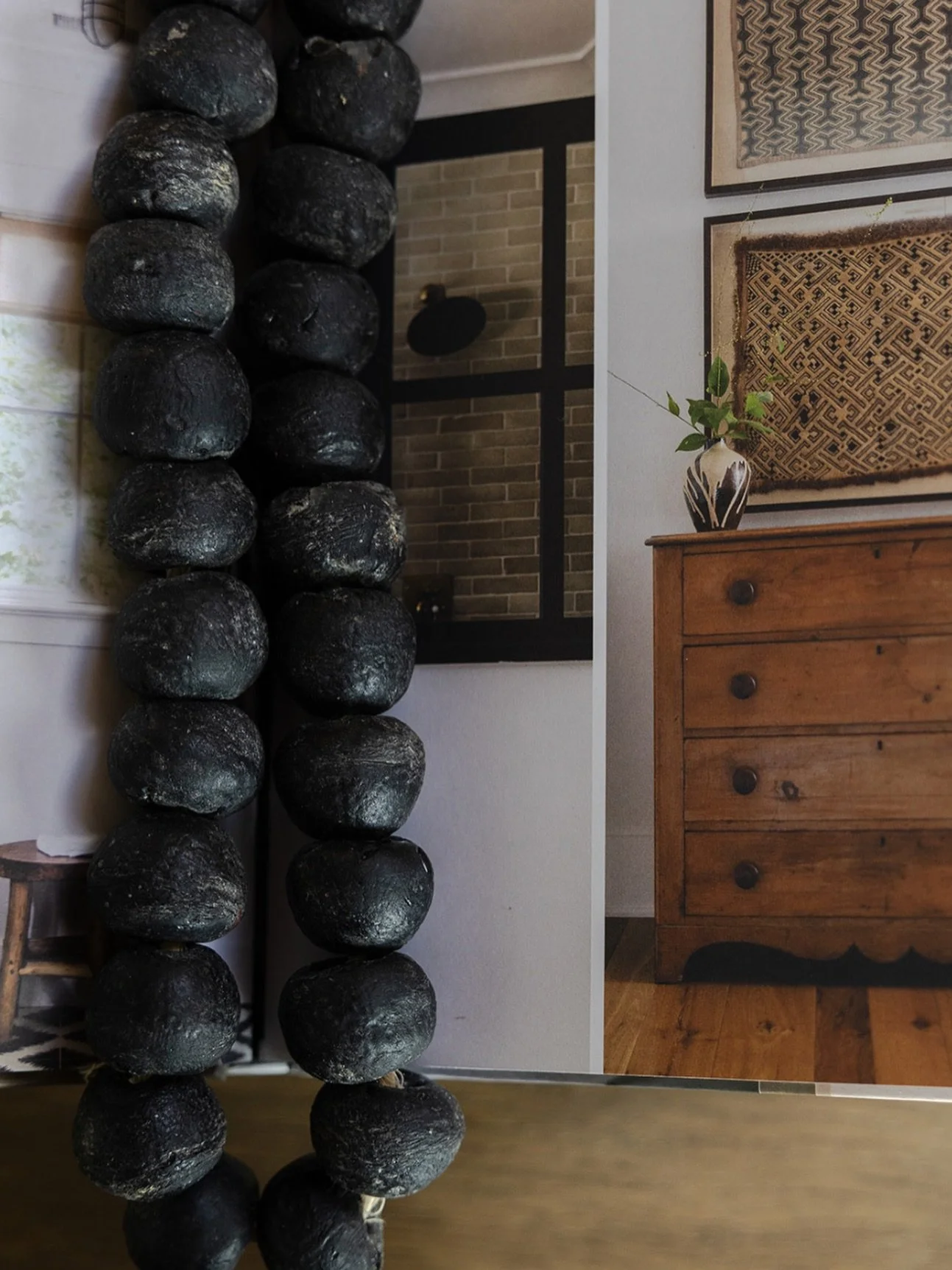 Ghanaian recycled glass beads. Where sustainability, craftsmanship, and deep color come together. A beautiful decor accent that is perfect for layering.

Open 9-4 | Come Shoppe with us 🤍