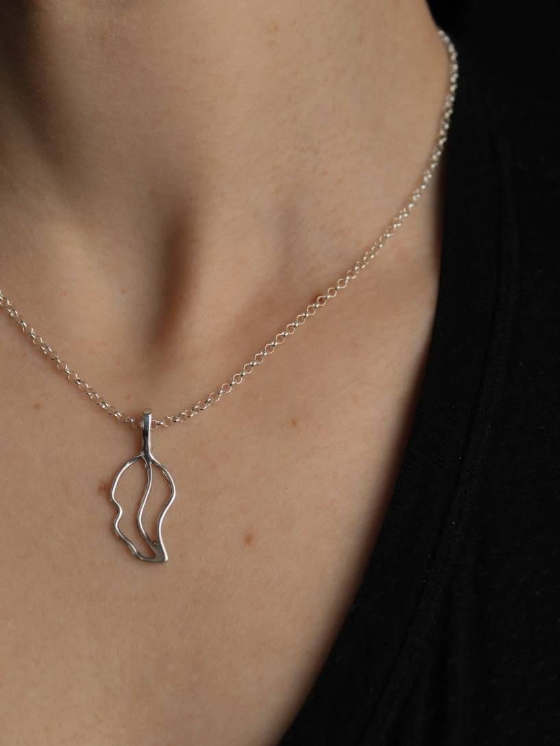 Sterling Silver leaf pendant. Handcrafted in Australia. The perfect gift for the nature lover or minimalist.