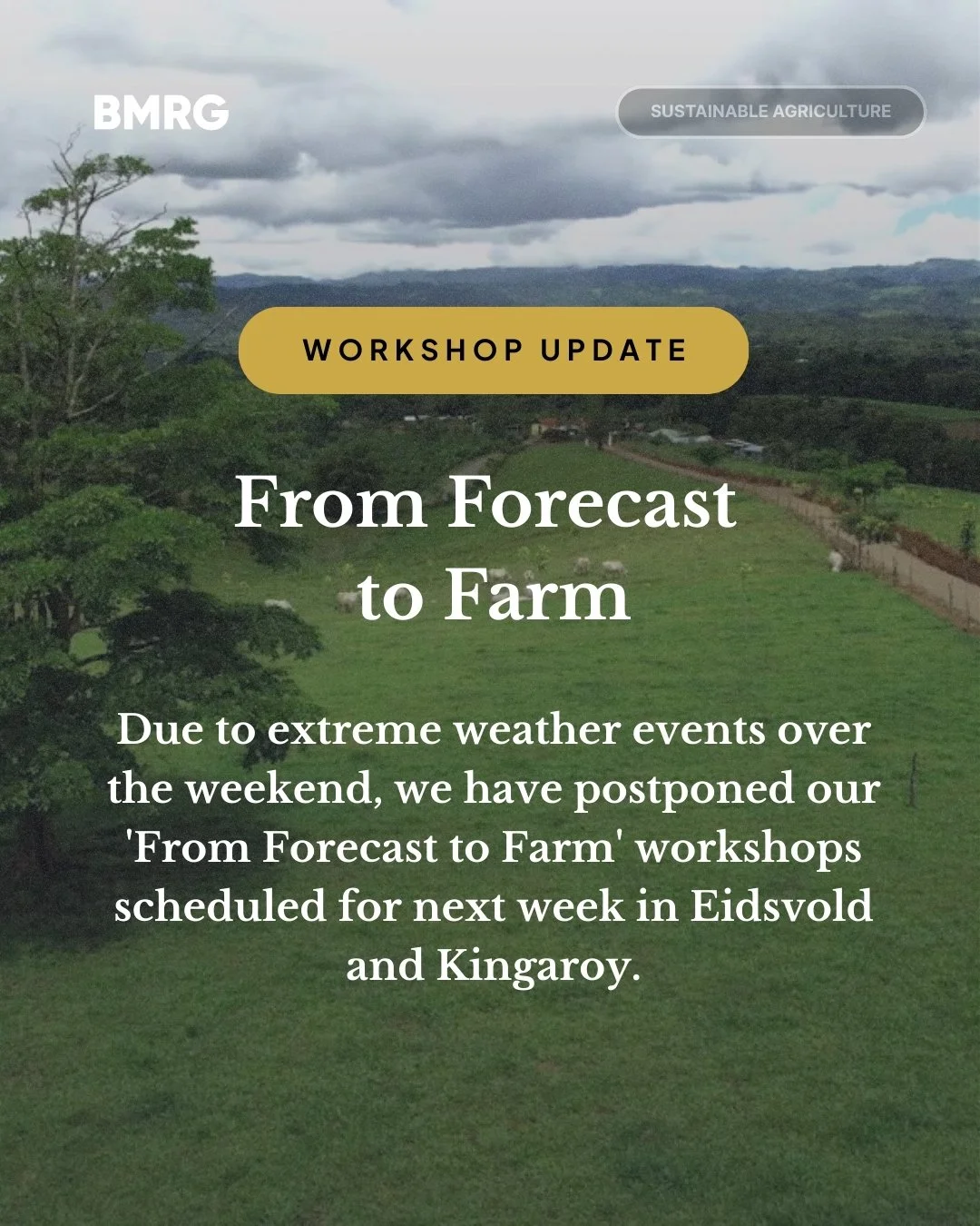 Due to extreme weather events over the weekend, we have postponed our 'From Forecast to Farm' workshops scheduled for next week in Eidsvold and Kingaroy

We remain committed to delivering practical, science-based insights that support resilient and p