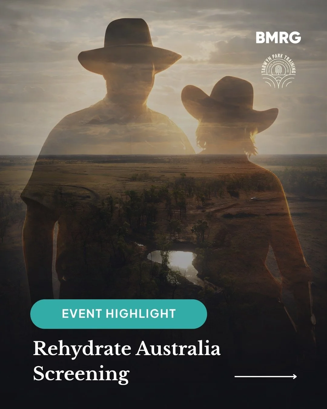 BMRG proudly supported the Australian-first screening of Rehydrate Australia which highlights Tarwyn Park Training&rsquo;s collaborative work with farmers to restore and rehydrate landscapes nationwide. 

Swipe to learn more. Explore our next events 