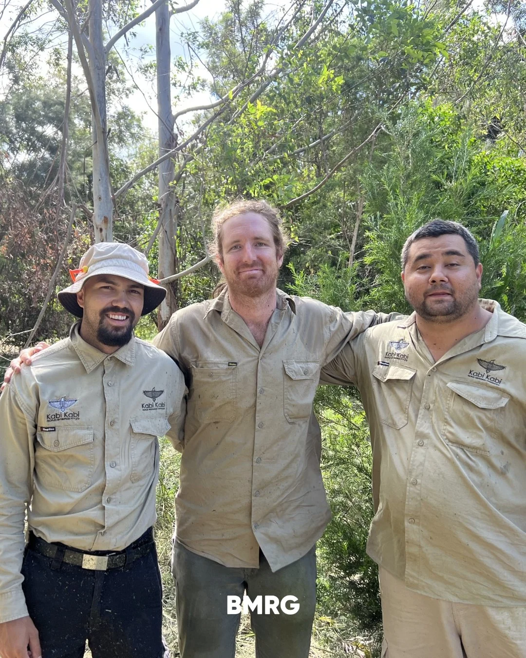 BMRG staff were recently out completing a monitoring survey and had the opportunity to catch up with the Kabi Kabi maintenance team, who were hard at work whipper snipping and maintaining the site.

Pictured are Kabi Kabi Rangers alongside Lucas Clay