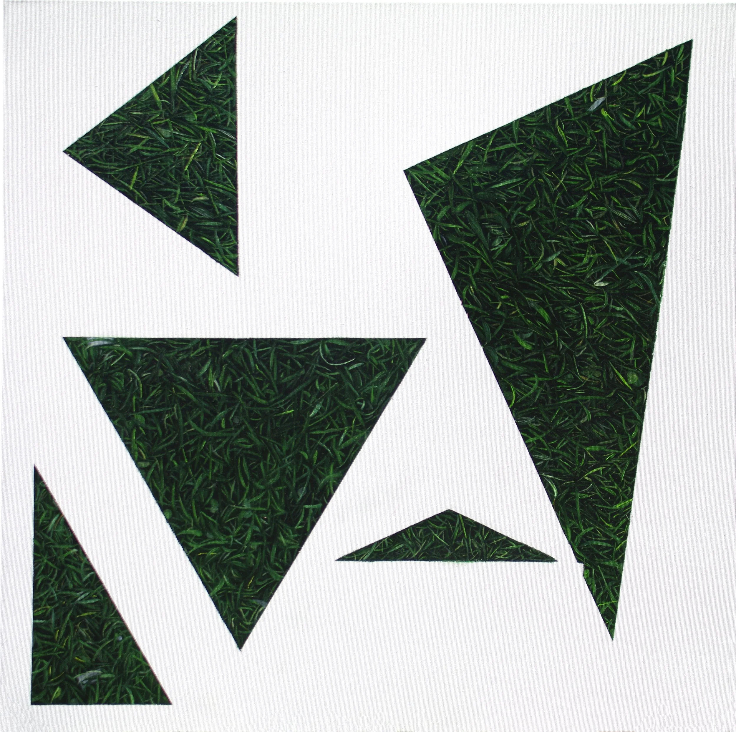 triangles, oil on canvas, 70x70x4 cm