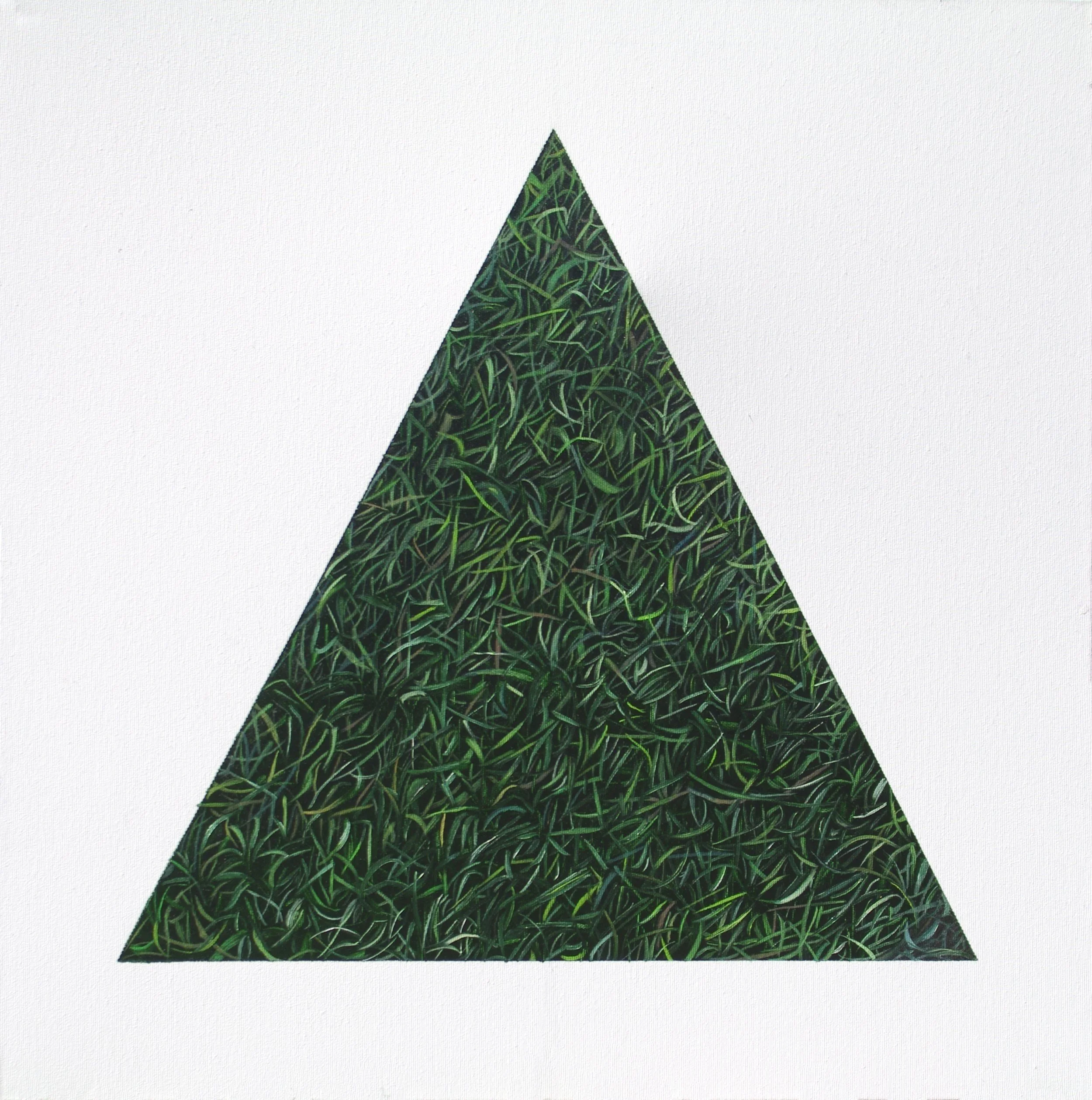 triangle, oil on canvas, 70x70x4 cm