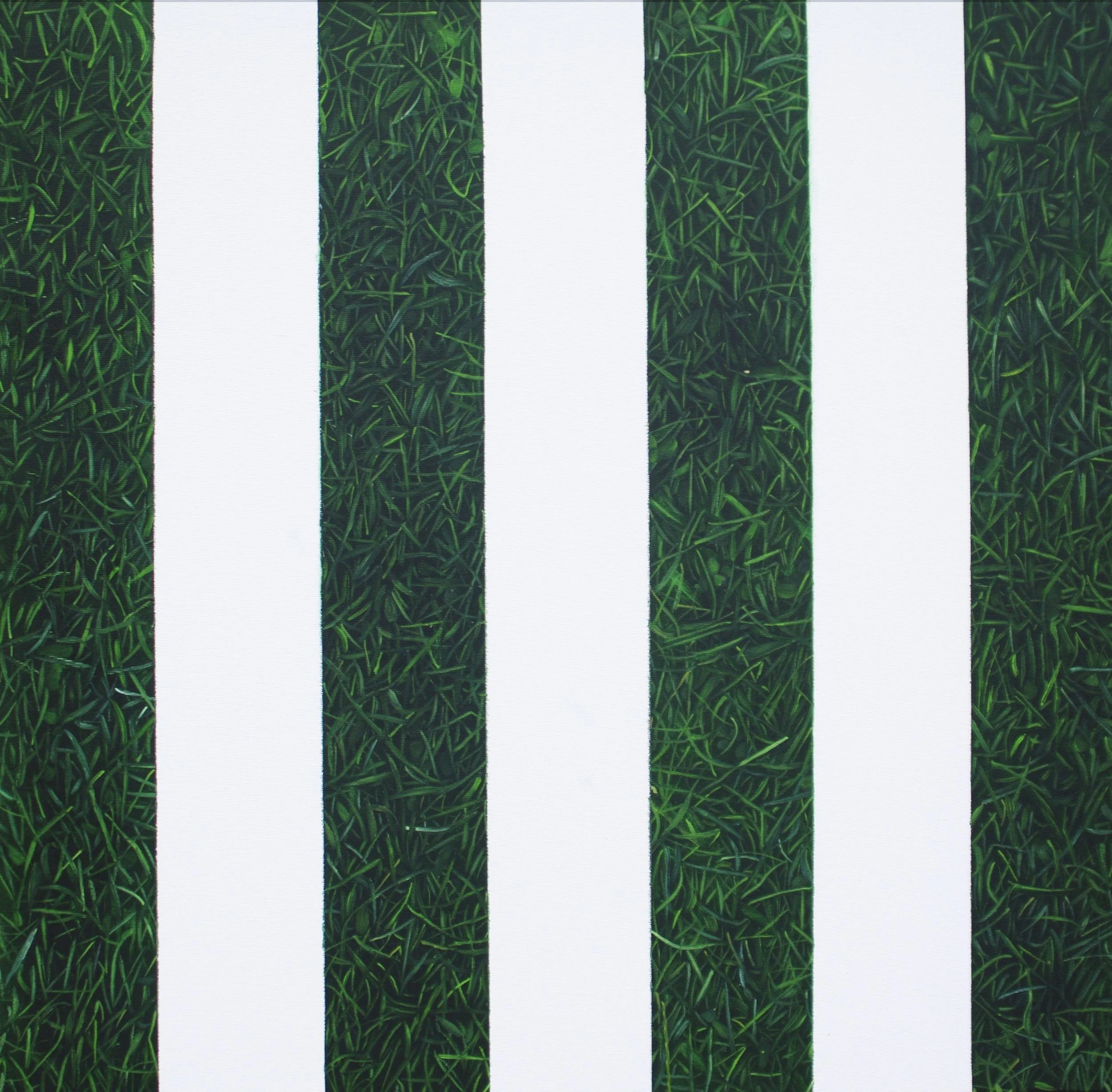 stripes, oil on canvas, 70x70x4 cm 