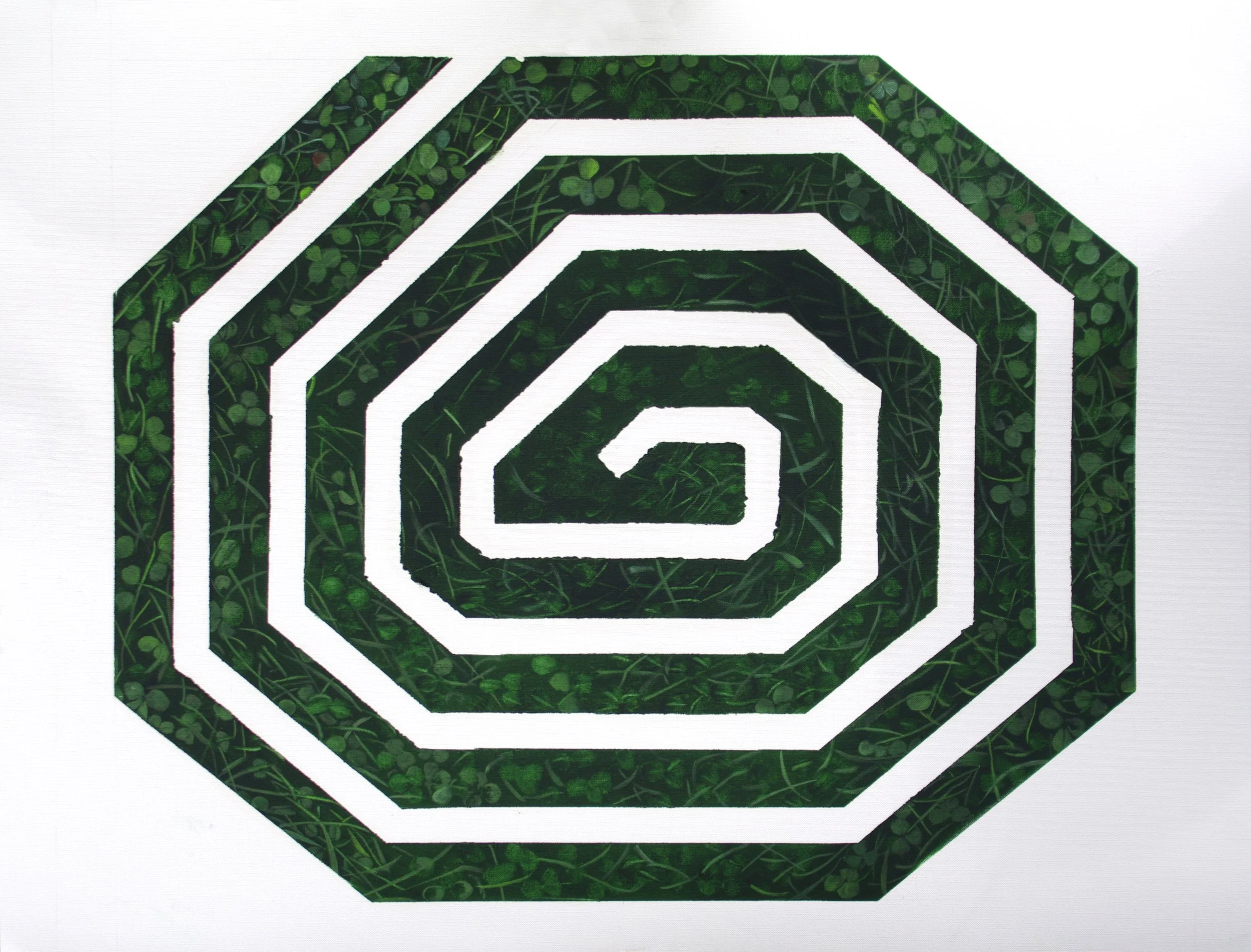 meandering II. oil on tela paper, 55x65 cm