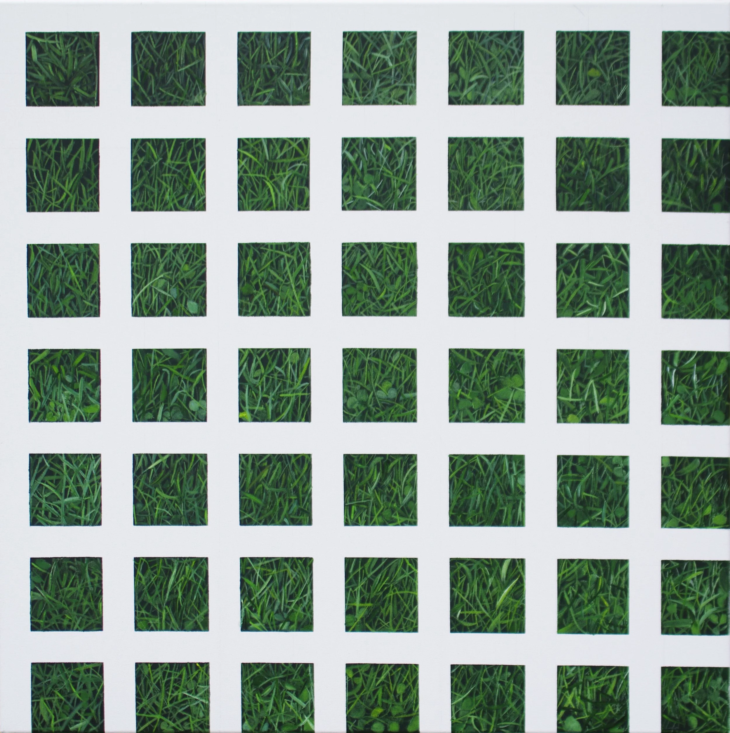 grid, oil on canvas, 70x70x4 cm