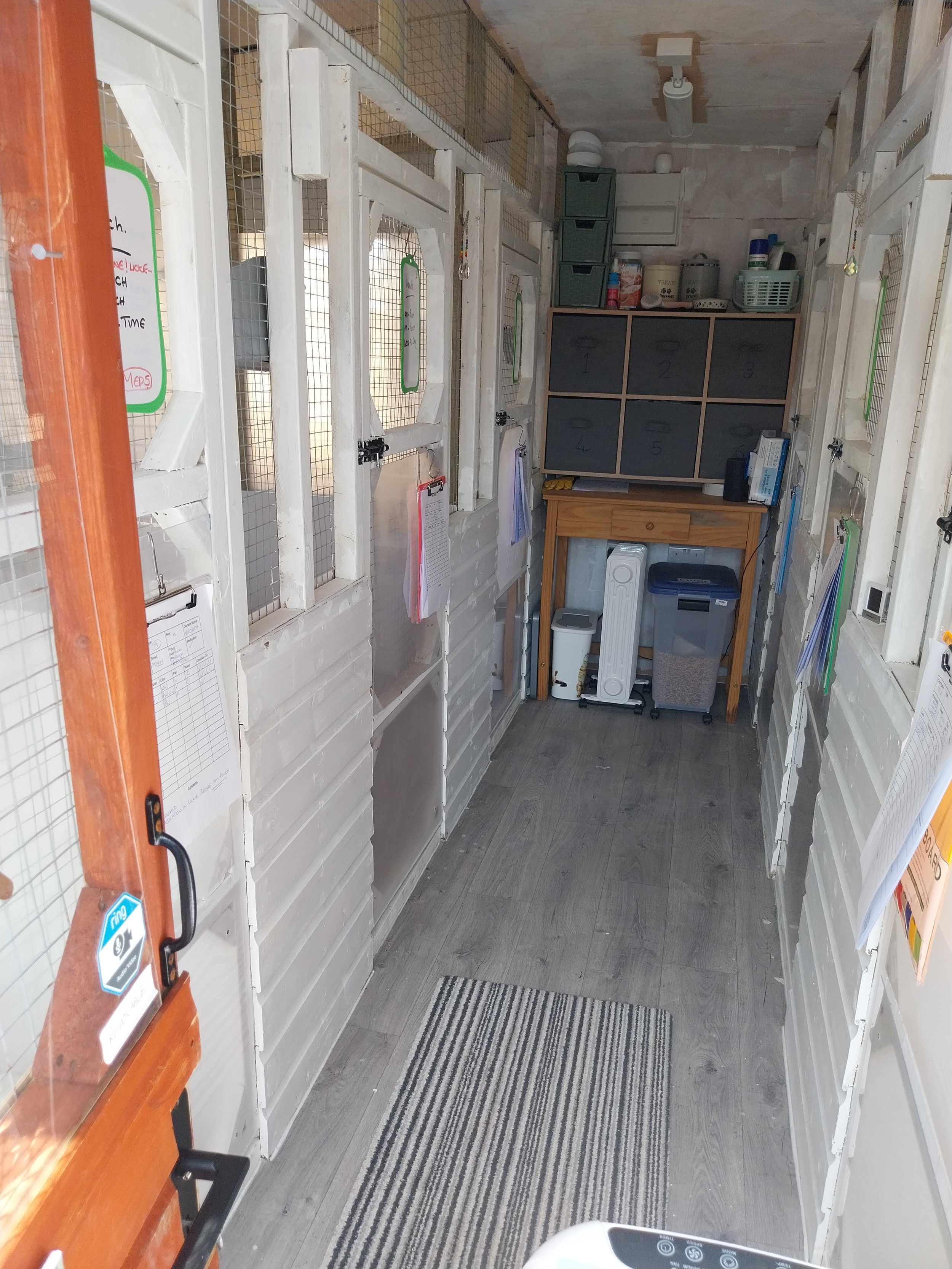 Corridor between each pen
