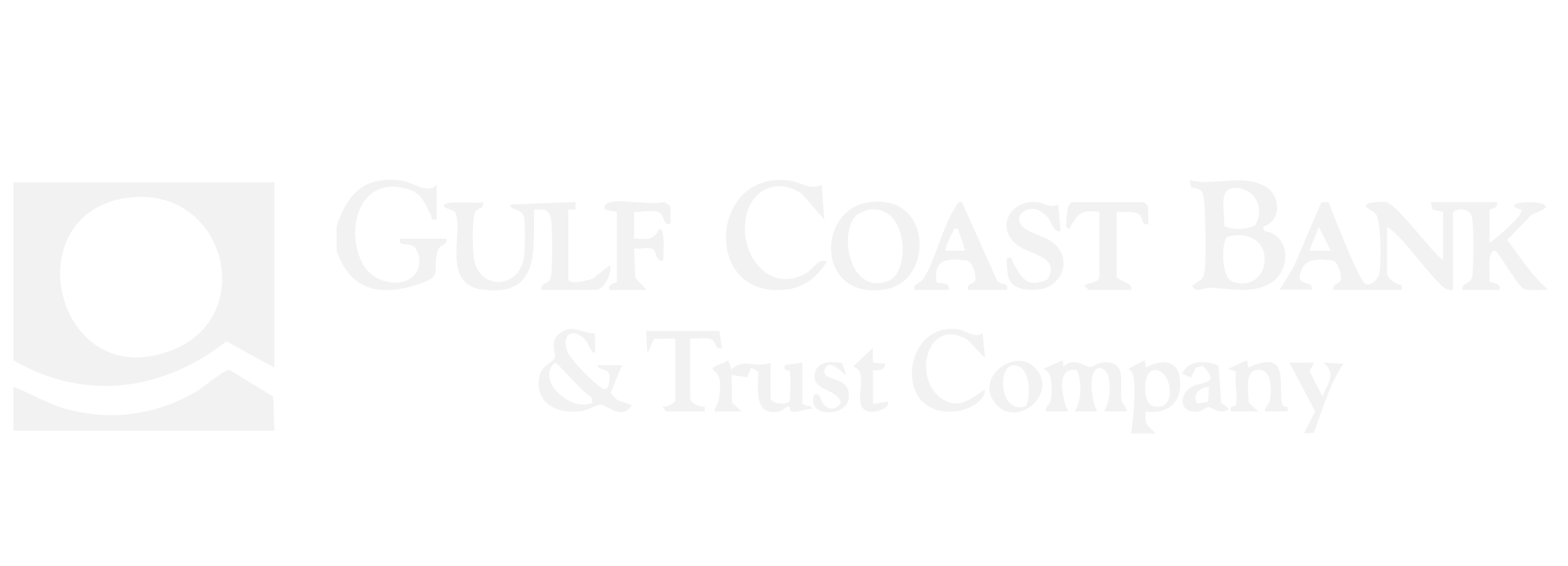 Gulf Coast Bank & Trust Company logo with a stylized 'Q' and black and white color scheme.