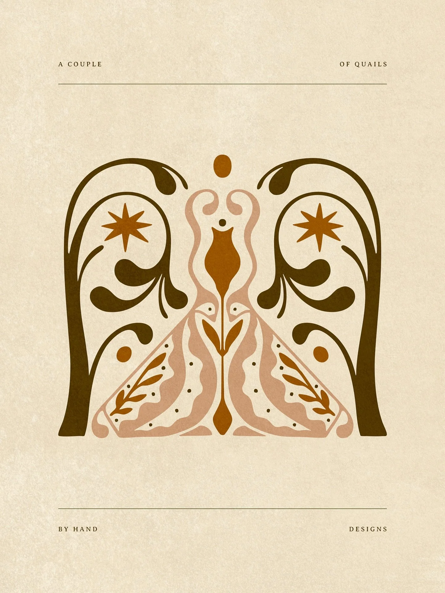 A couple of quails 🤎

I saw something that said &ldquo;create the things you wish existed&rdquo; 〰️

So I drew this illustration of a couple quails falling in love in autumn 🍂 

If only I could make my designs real so we could have quails running a