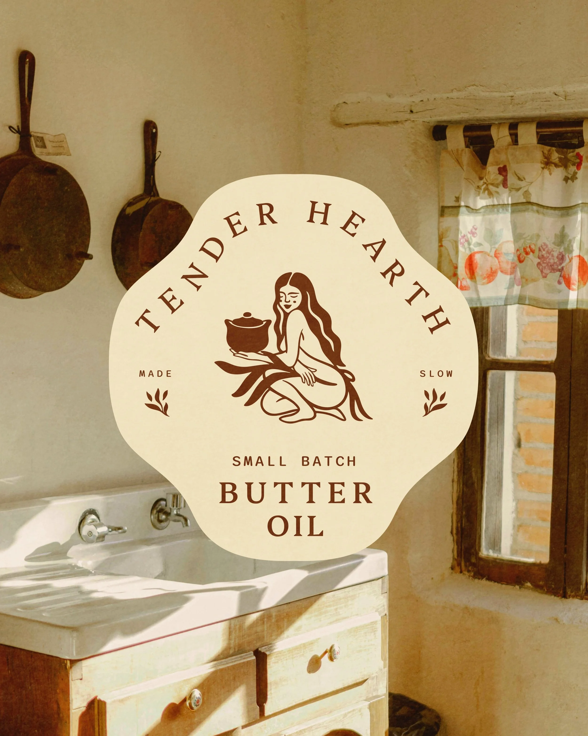Comprehensive brand identity for Tender Hearth: A fusion of clinical botanical expertise and somatic family care.
