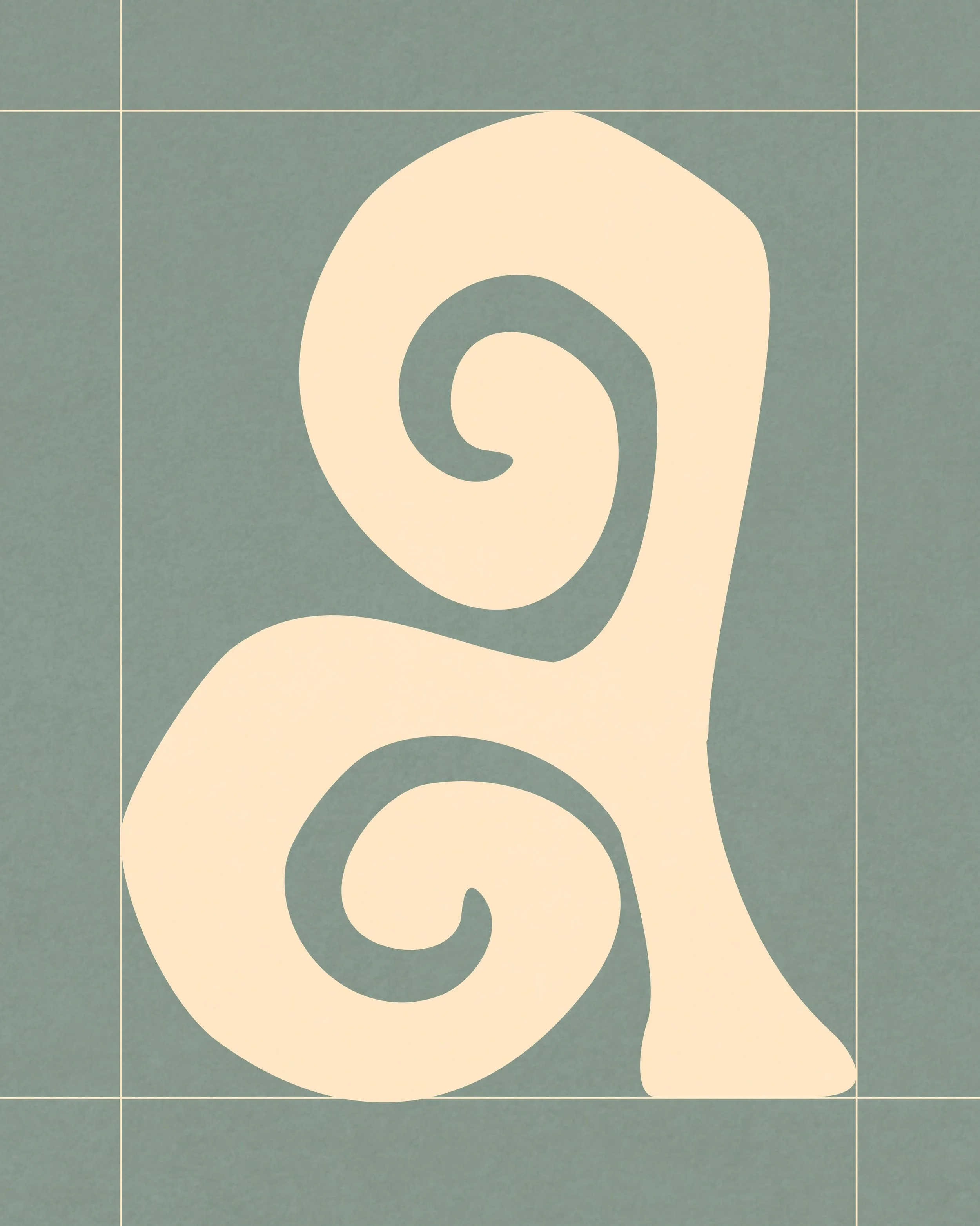 Decorative hand drawn display font Frankie letterform with flowing organic curves, showcasing the expressive shapes and handcrafted character of custom typography.