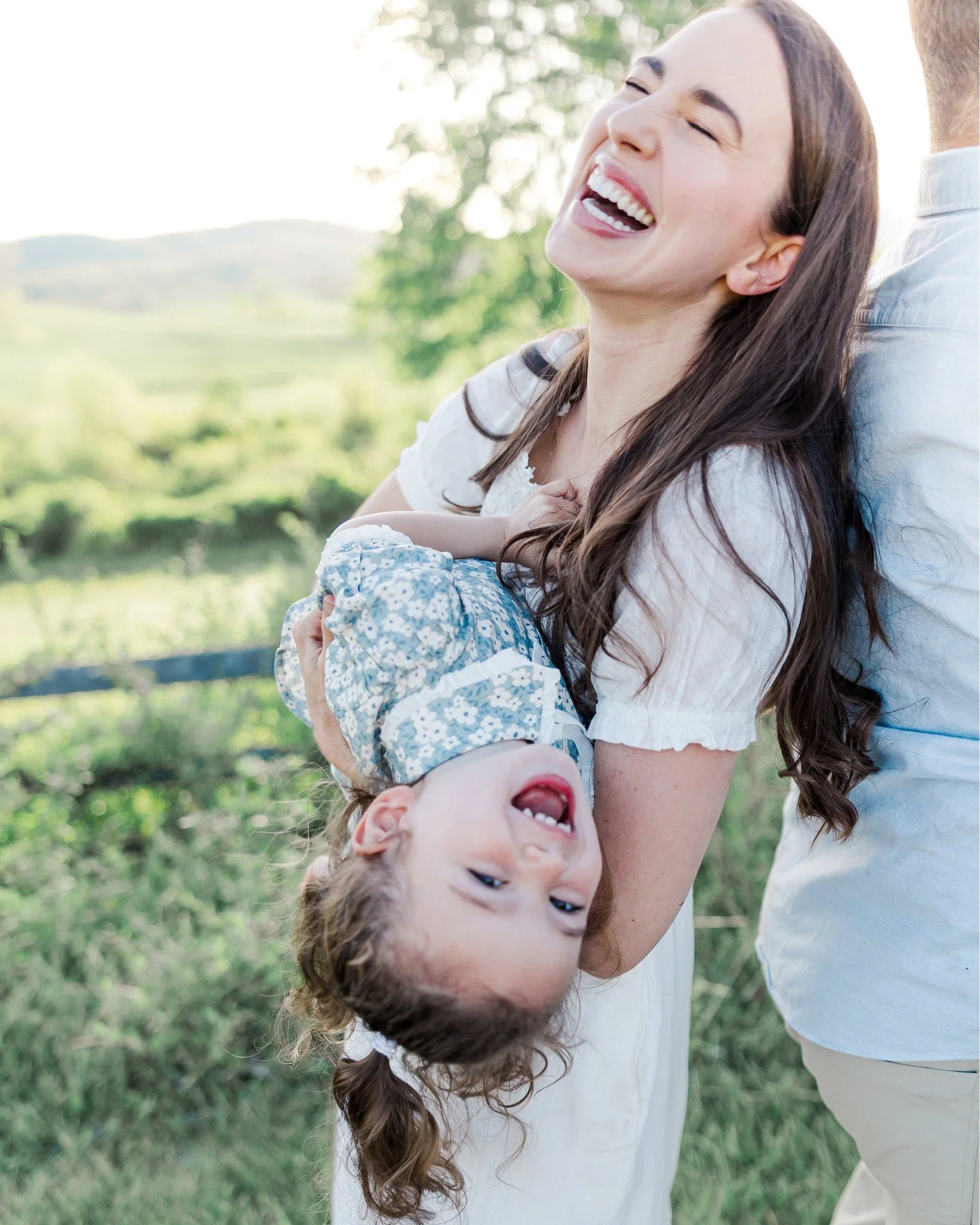 There is something in this photo that strikes me as untethered, raw, beauty. And I love that the focus is on mom. This laughter is the only kind of laughter sneaky moments at home get- you know, the ones where your kiddo does something incredibly &ld