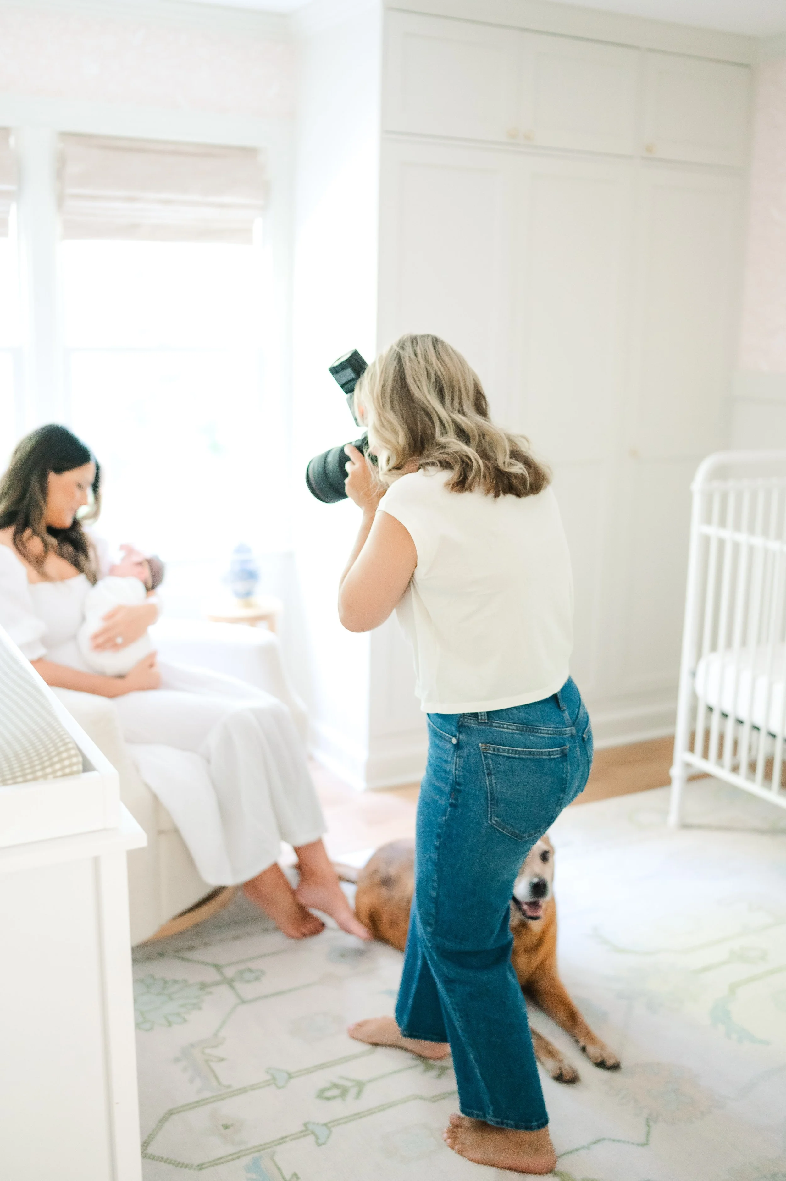 Raleigh NC photographer taking indoor newborn photos