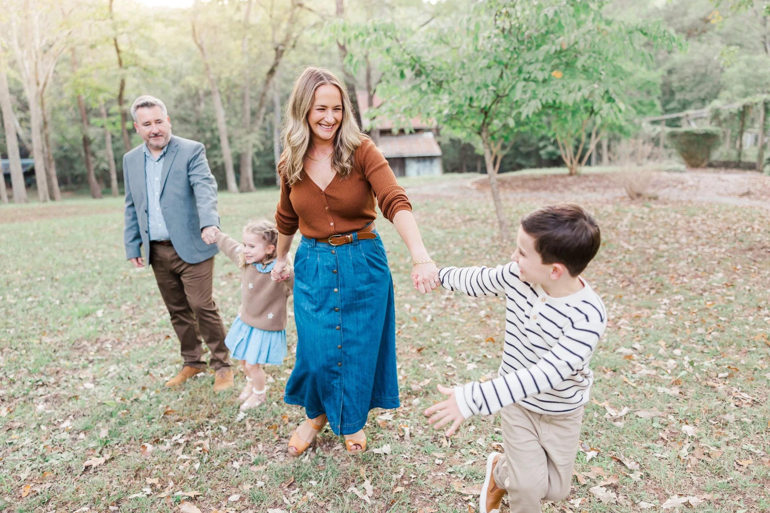 field fun family photos in raleigh NC