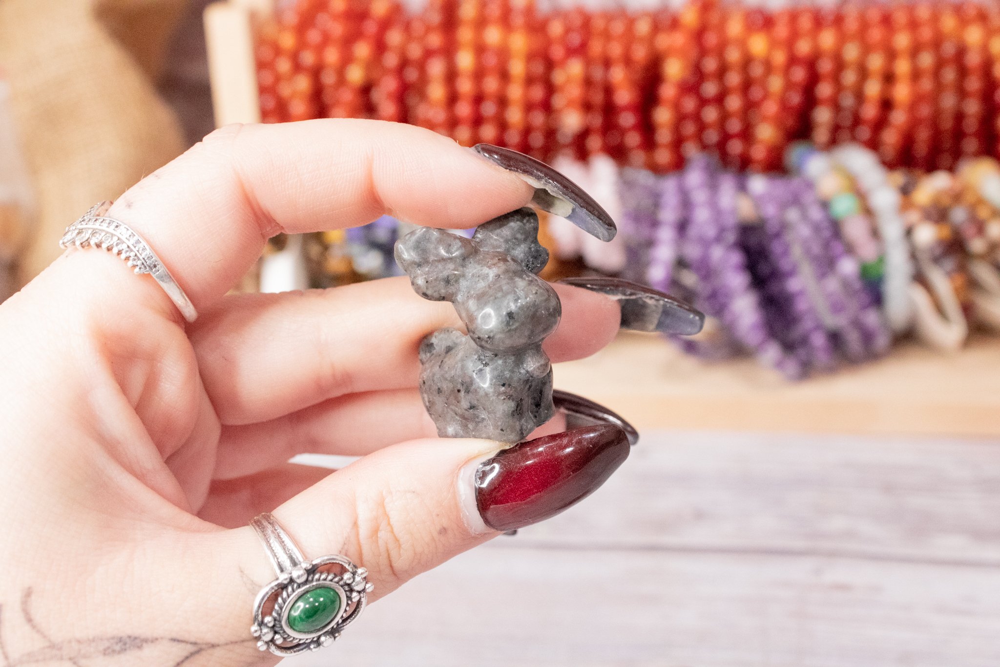 Crystal Reindeer Carvings