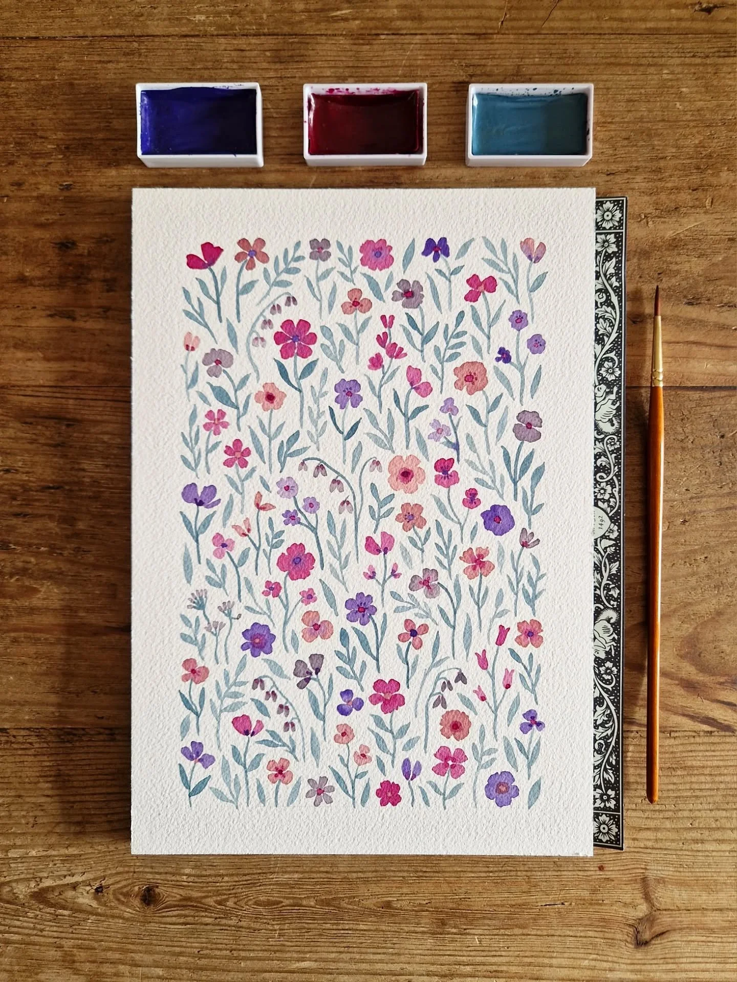 First blooms of the year 🌷🌸
.
.
#floralillustration&nbsp;#floralart&nbsp;#floralwatercolour #surfacedesign #patterndesign