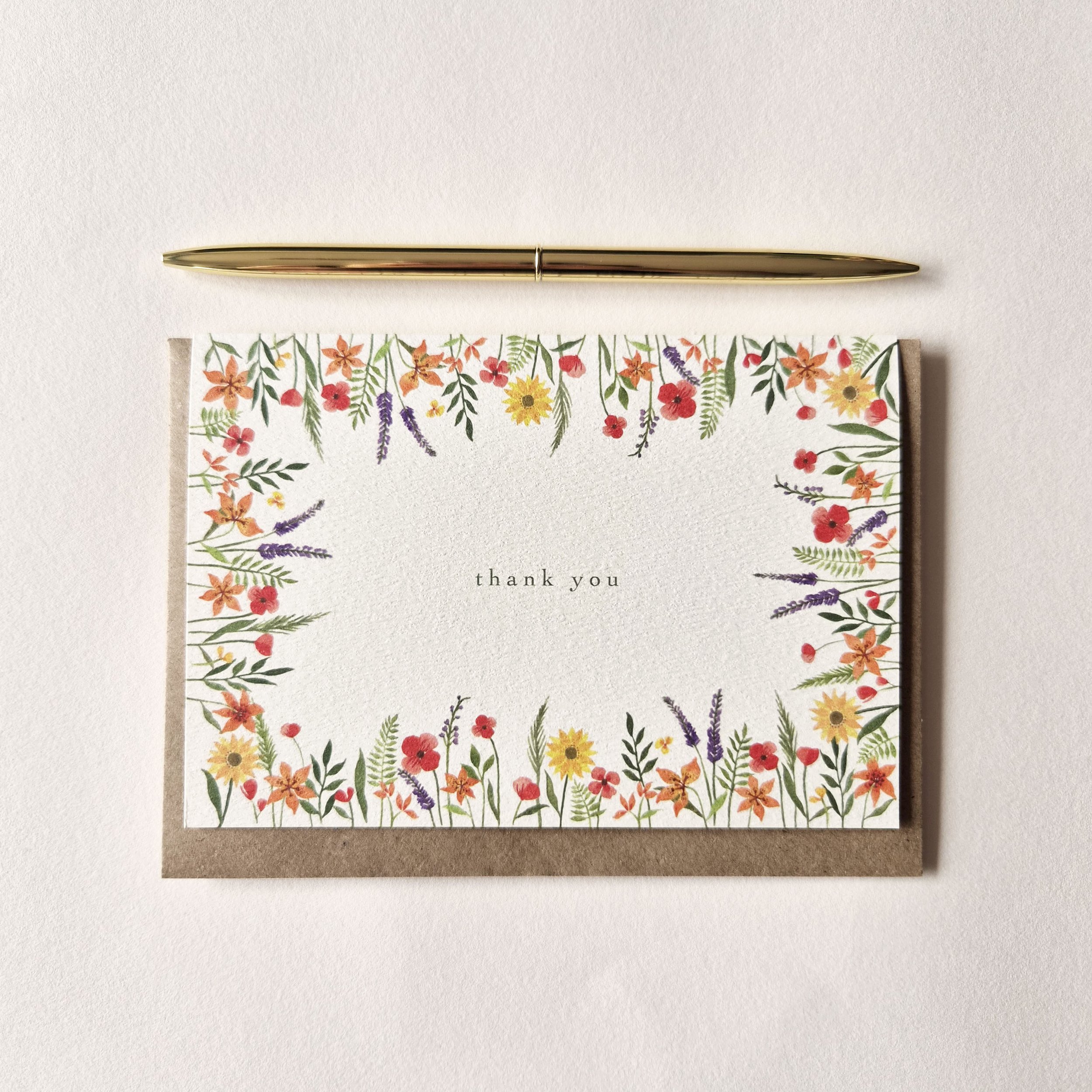 Thank You Wildflowers - A6 card