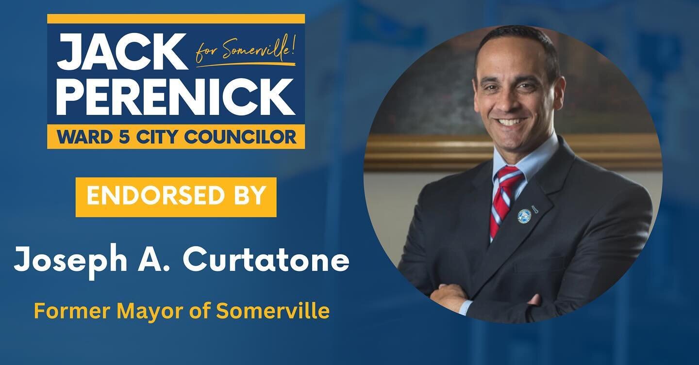 It is a great honor to accept the endorsement of former Somerville Mayor Joe Curtatone. No one knows this city better than he does, and I am excited to have his support on Election Day this Tuesday!

Statement from Mayor Joe Curtatone: &ldquo;It is w