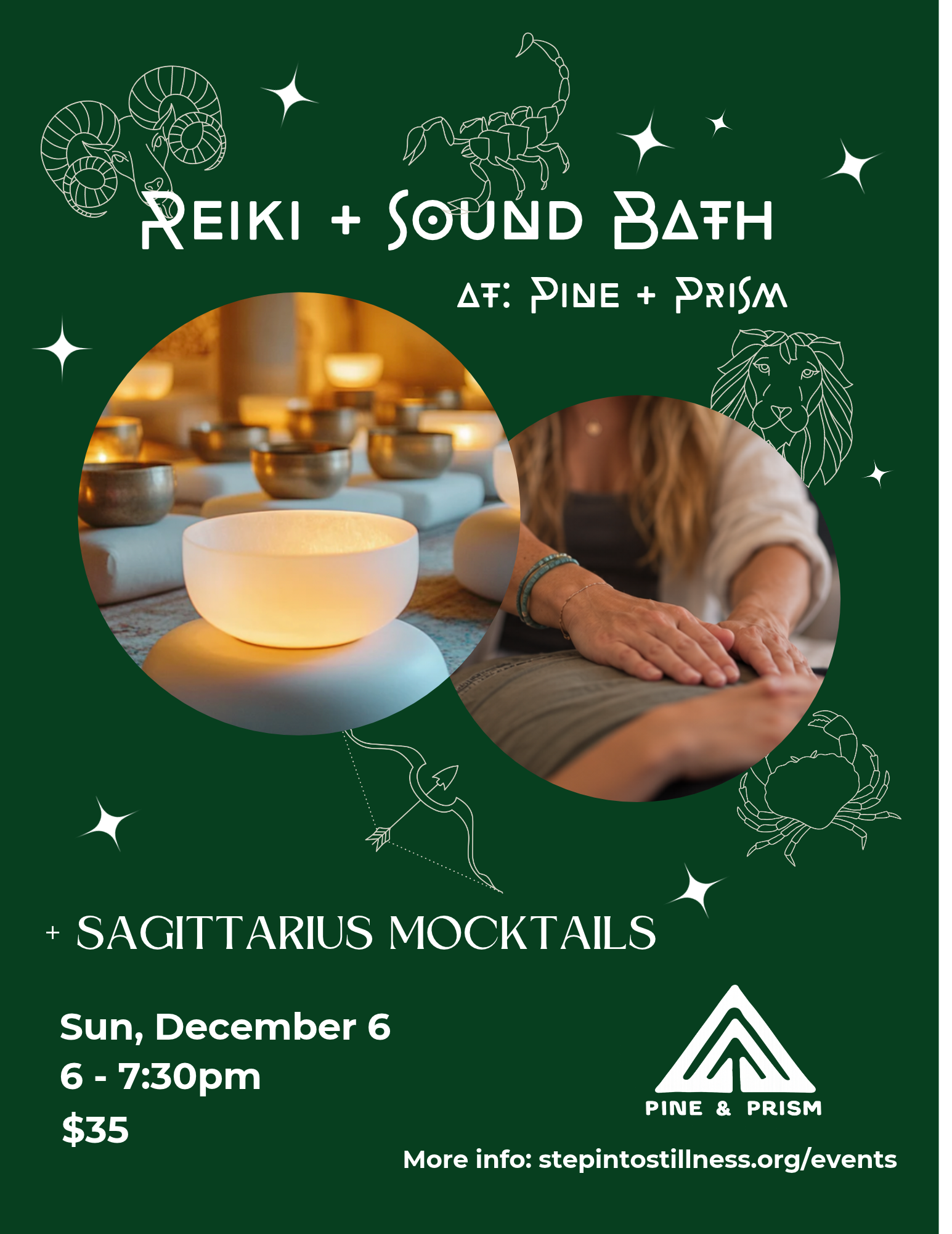 Pine and Prism December events