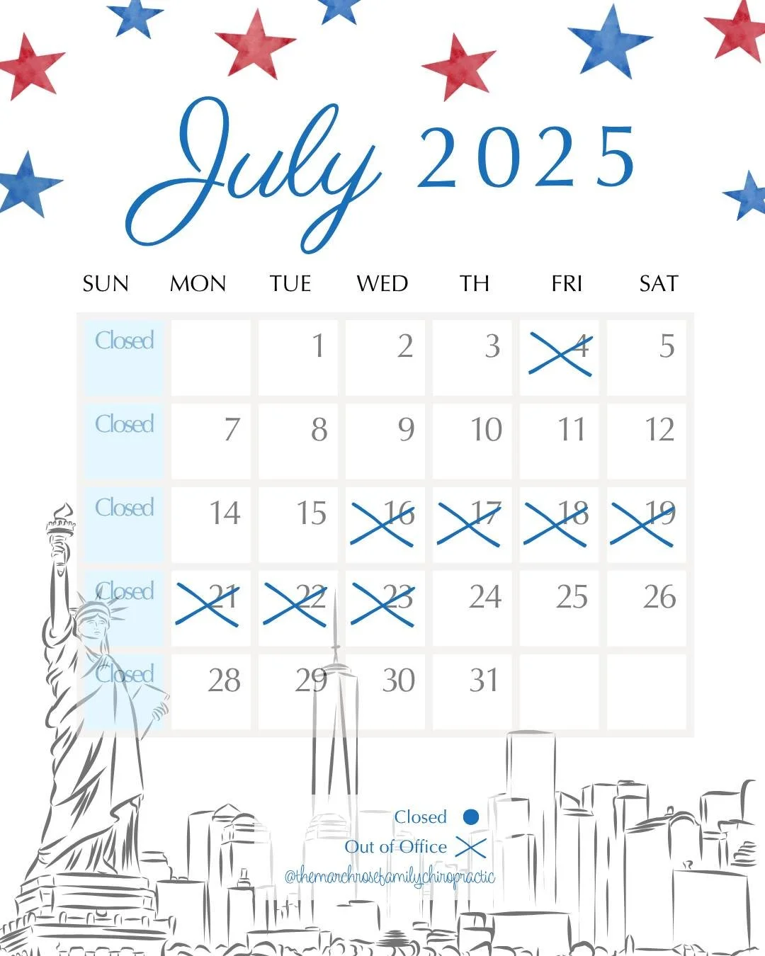 July schedule is live! 🍉☀️

Availability is more limited this month, so if you know you&rsquo;ll need a visit&mdash;now&rsquo;s the time to grab your spot.

As always, if you don&rsquo;t see a time that works, feel free to reach out. We&rsquo;ll do 
