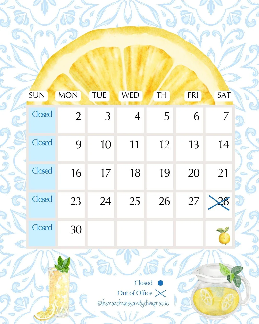 une availability is open! 🍋💙

New month, fresh schedule! Now booking prenatal, postpartum, and pediatric visits.

If you&rsquo;ve been thinking about getting in, consider this your nudge! If you don&rsquo;t see a time that works, just reach out. We