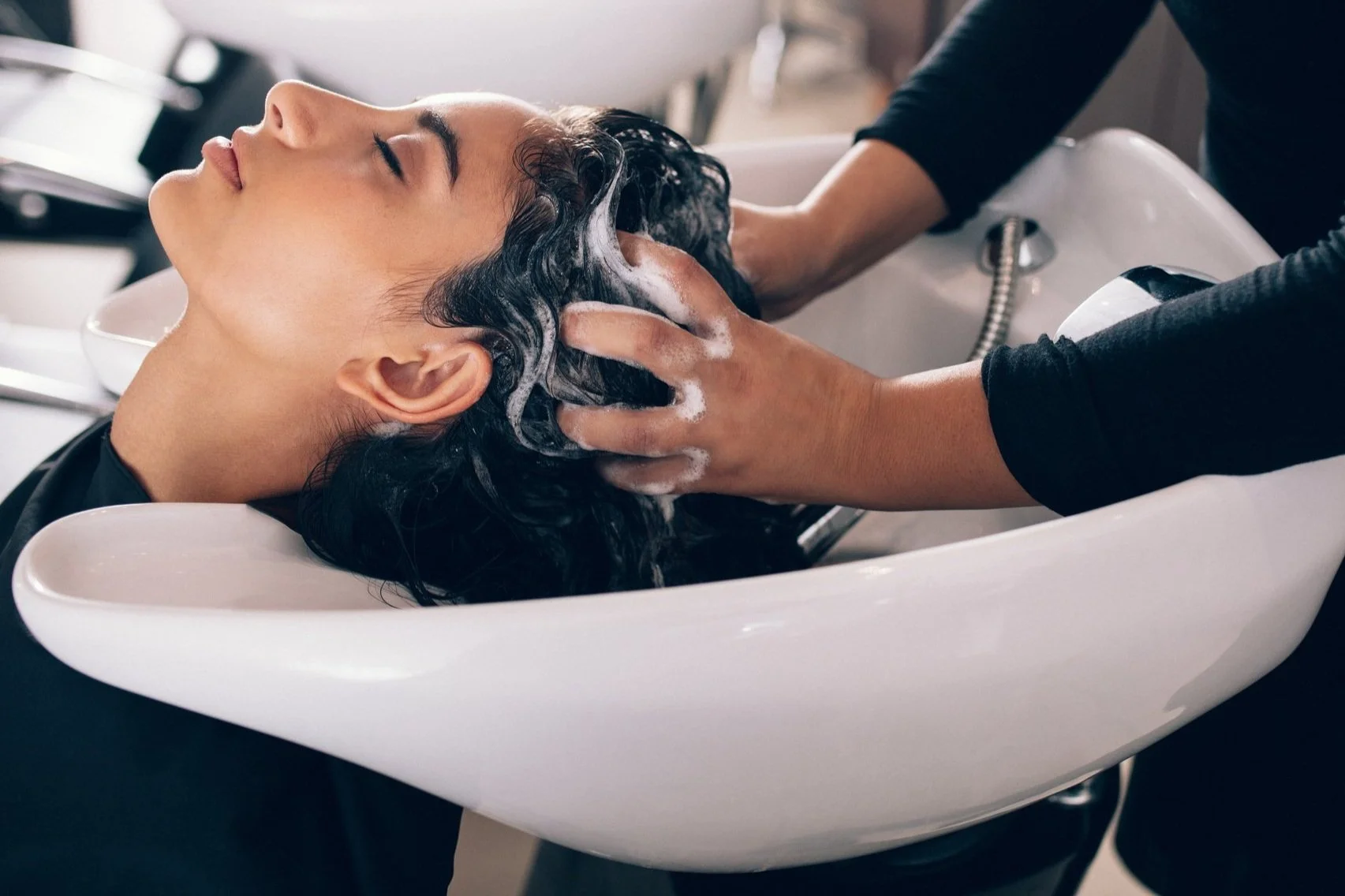 Relax during your appointment for haircut, grey blending, gray blending, blonding specialist.