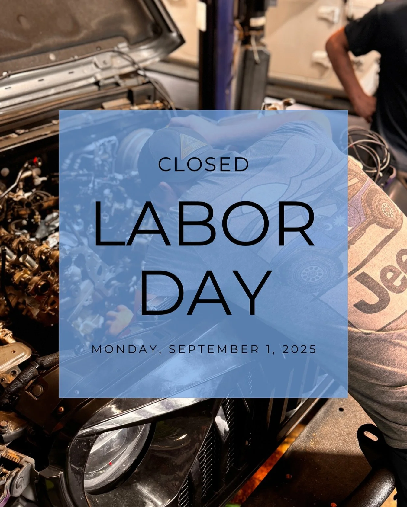 We are CLOSED tomorrow! We hope you have a safe and Happy Labor Day! See you Tuesday-Friday for all your 4x4 Offroad needs!

#greenvilleoffroad #gvloffroad #gooffroad #greenvillesc #mauldinsc #laborday #closed #offroadshop #4x4shop #4x4 #4x4offroad