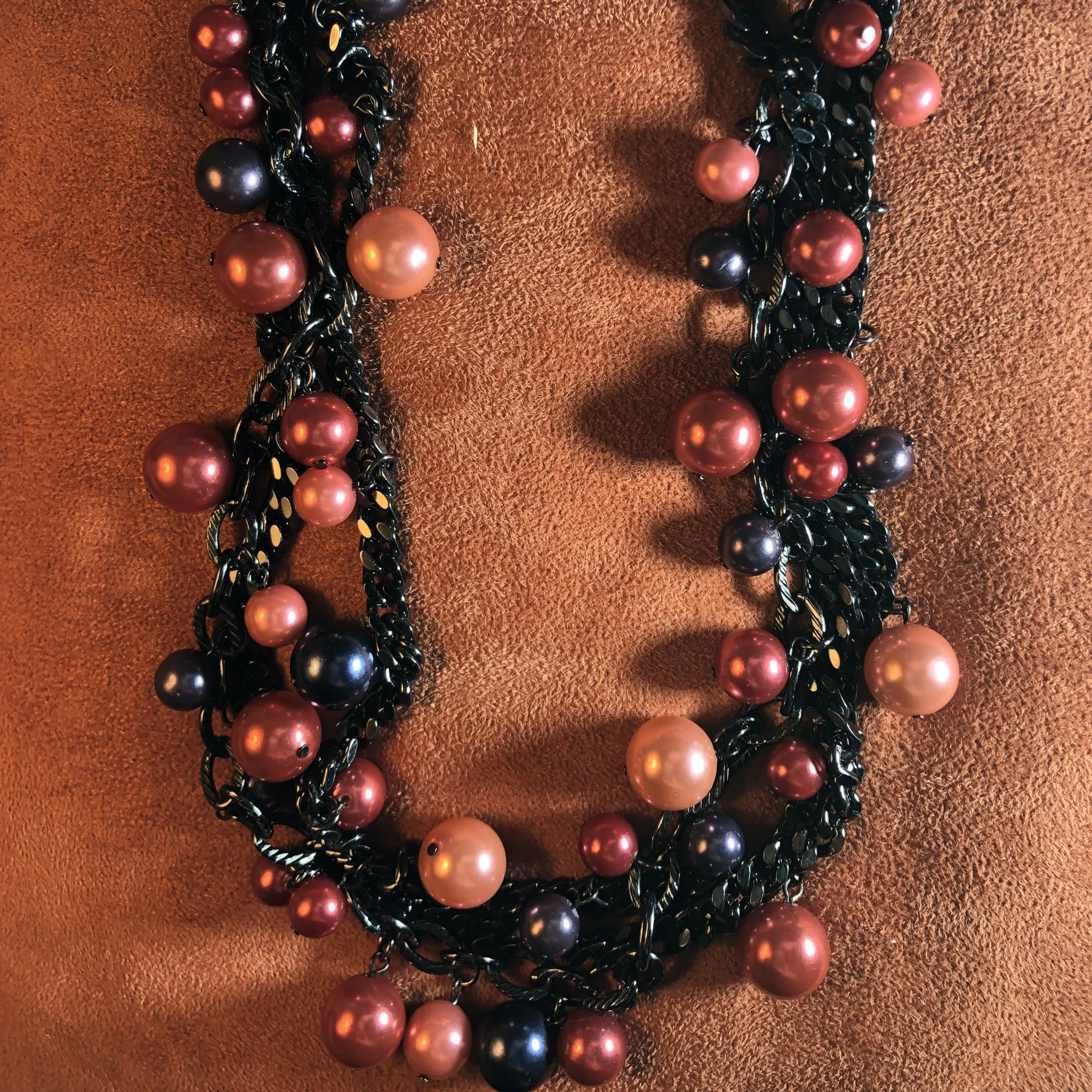 Multicolor Beaded Chain Necklace