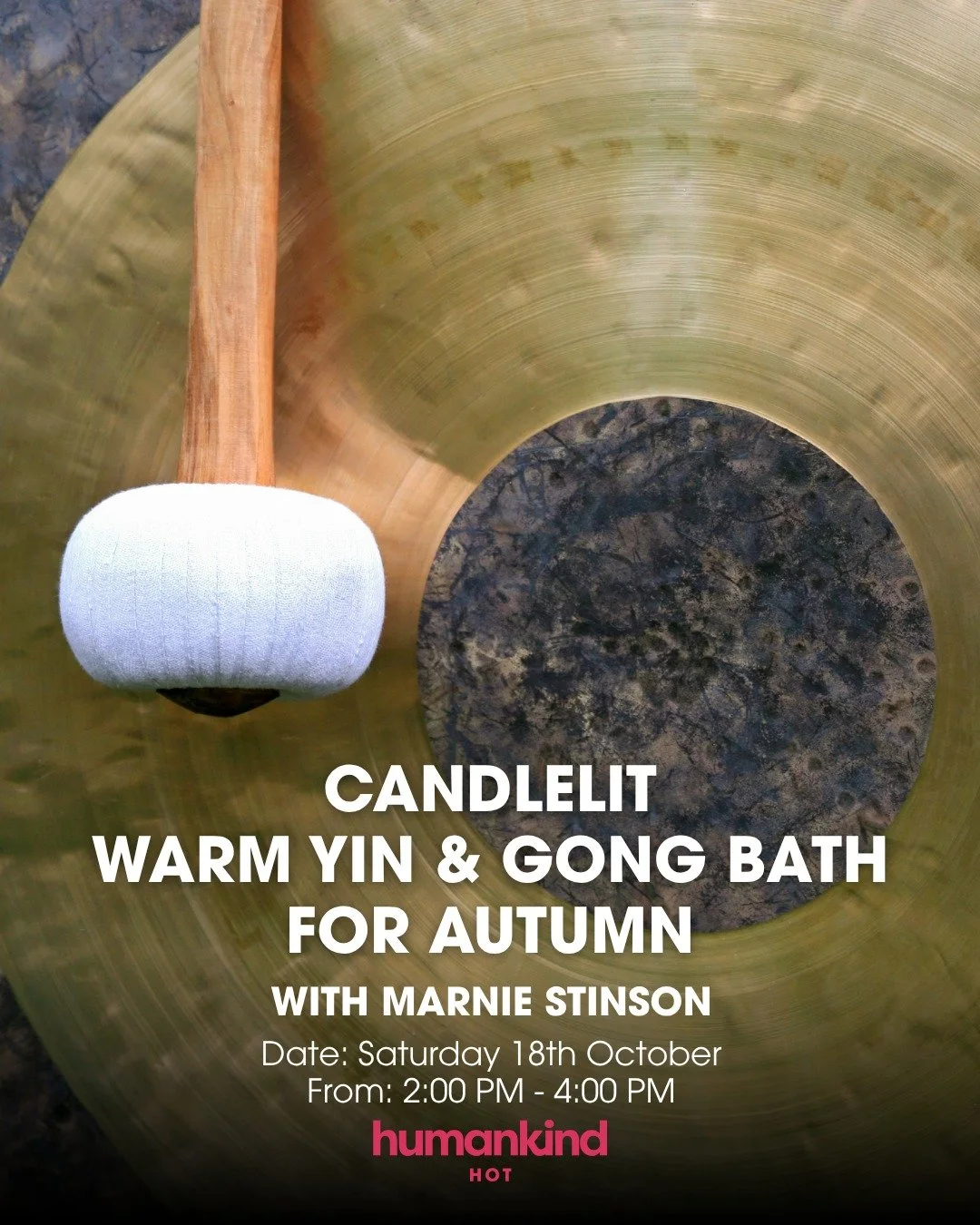 **ONLY 2 TICKETS LEFT**

Autumn is truly here, and we're ready for all its glory.

Join us on the 18th October for a serene candlelit warm yin &amp; gong bath 🕯️

Hosted by our incredible Marnie Stinson, this experience will leave you feeling relaxe