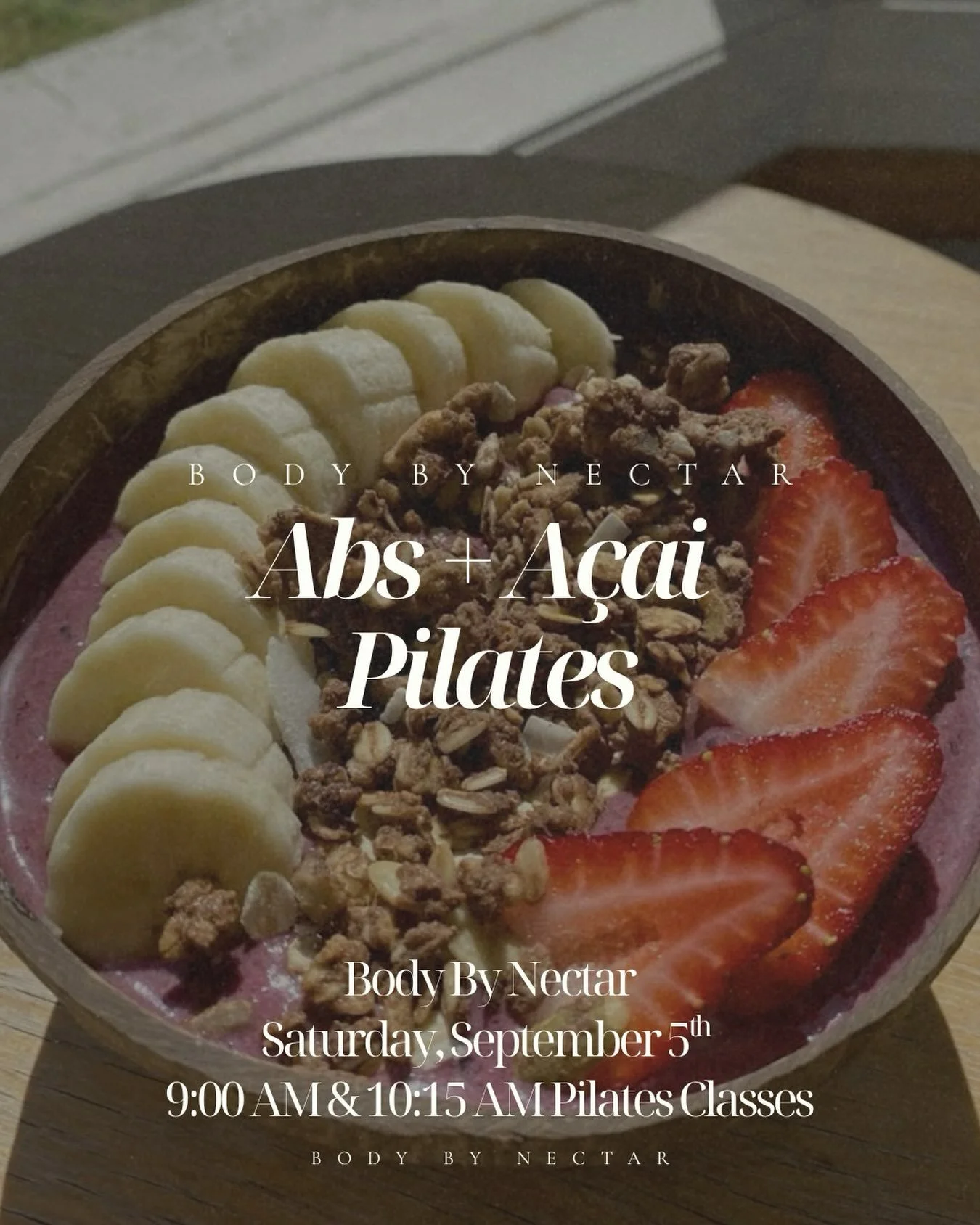 🍓💪 Saturday Serendipity Series: Mats and Matcha 💪🍓
Welcome to Abs + Acai Pilates &mdash; because nothing says self-care like a little core burn followed by a yummy acai bowl.🫐
Make your Saturday sweeter with a little self-care, movement, and of 