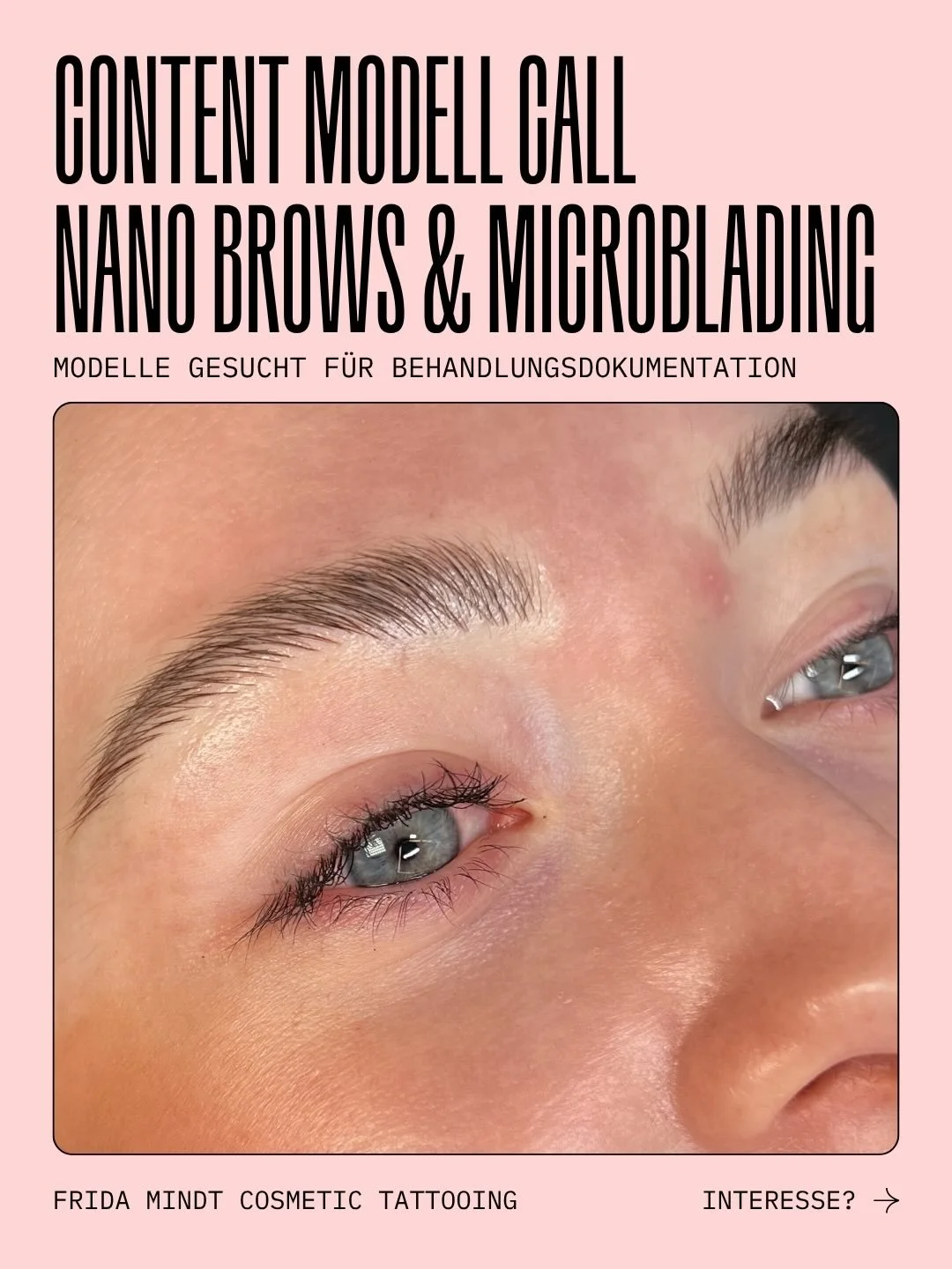 MODEL CALL.

Ich suche aktuell zwei Modelle f&uuml;r Nano Brows oder Microblading Content.

Geplant ist ein ausf&uuml;hrlicherer Einblick in Beratung, Mapping, Technik und Behandlung &mdash; inklusive neuer Pigmente und Setups f&uuml;r besonders nat&