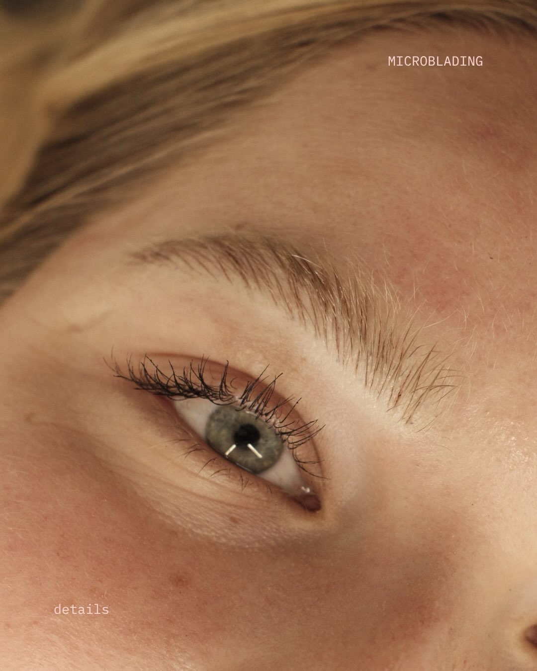 Blonde fluffy Microblading 🤍