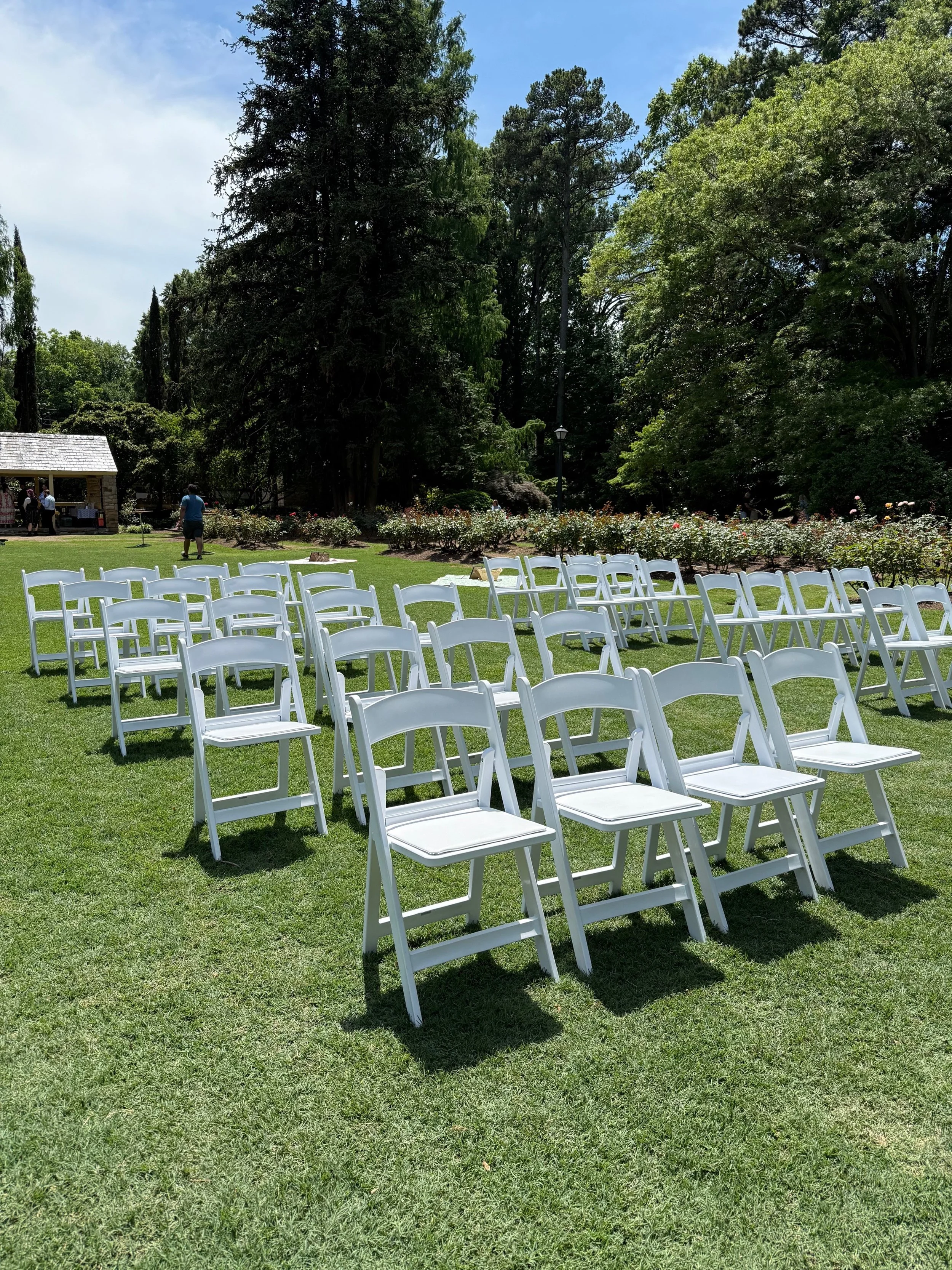 Ceremony Chairs at Rose Garden Wedding