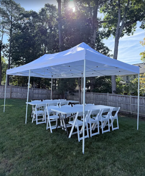 10x20' Pop Up Tent w/ Tables & Chairs
