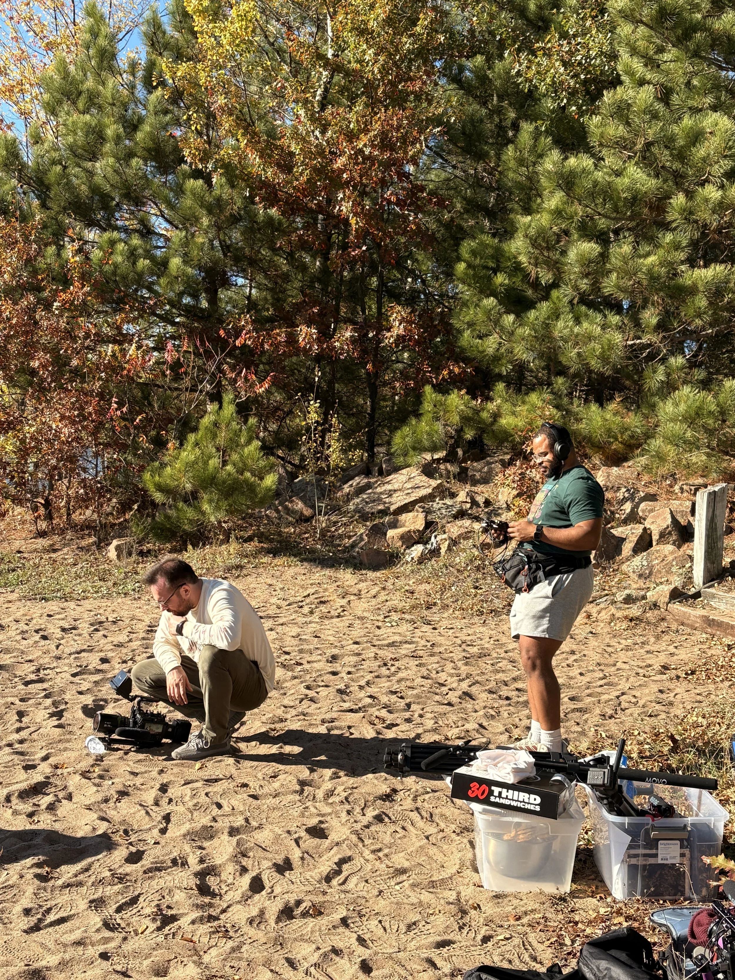 Alex Grant recording sound for a Wisconsin 48 Film project directed by Derek Piotrowski of DJP Media