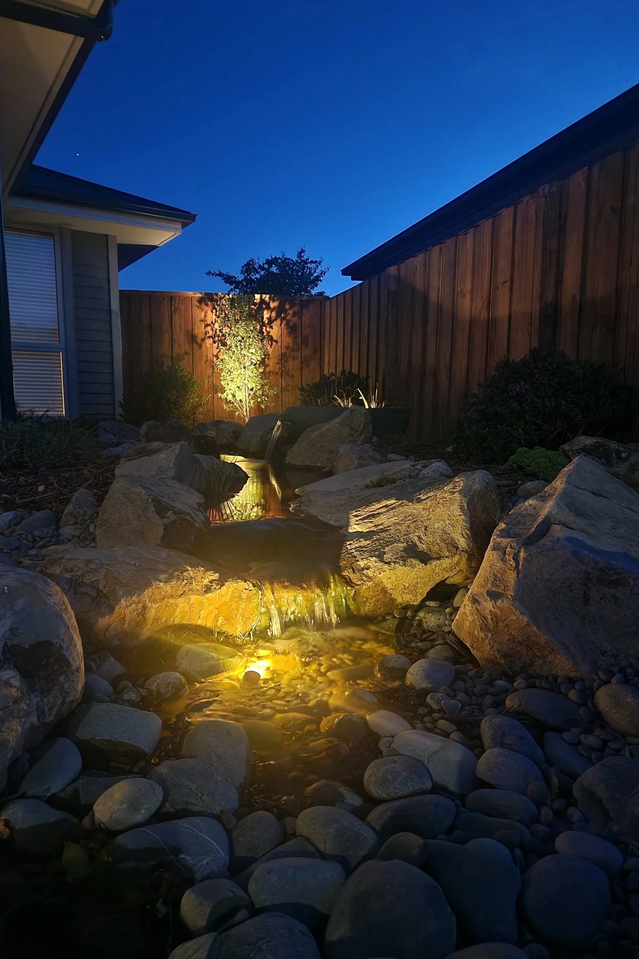 Garden water feature Christchurch landscape