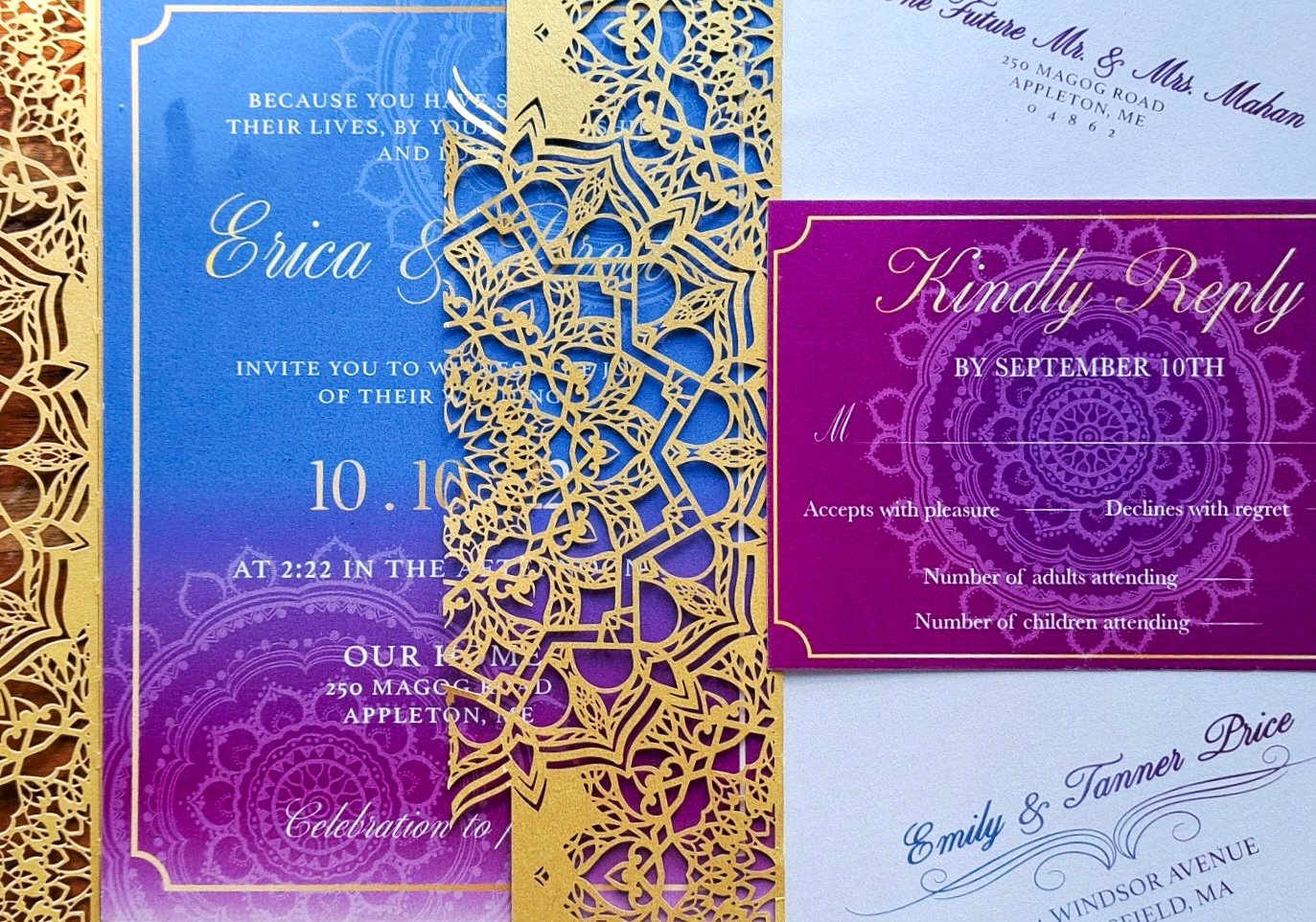 Custom Wedding Invitations CG Stationery Studio Springfield, MA