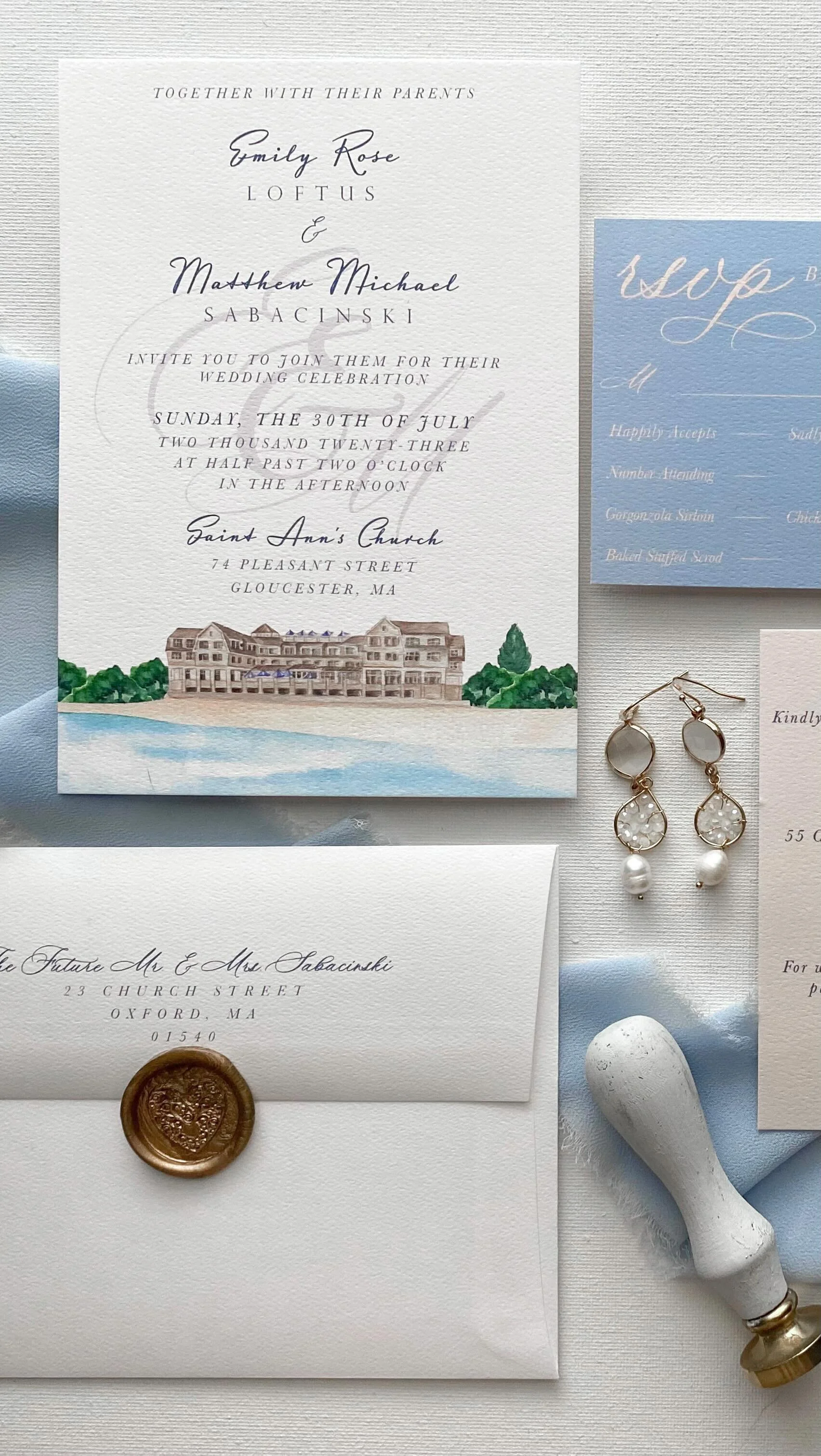 Custom Wedding Invitations CG Stationery Studio Springfield, MA