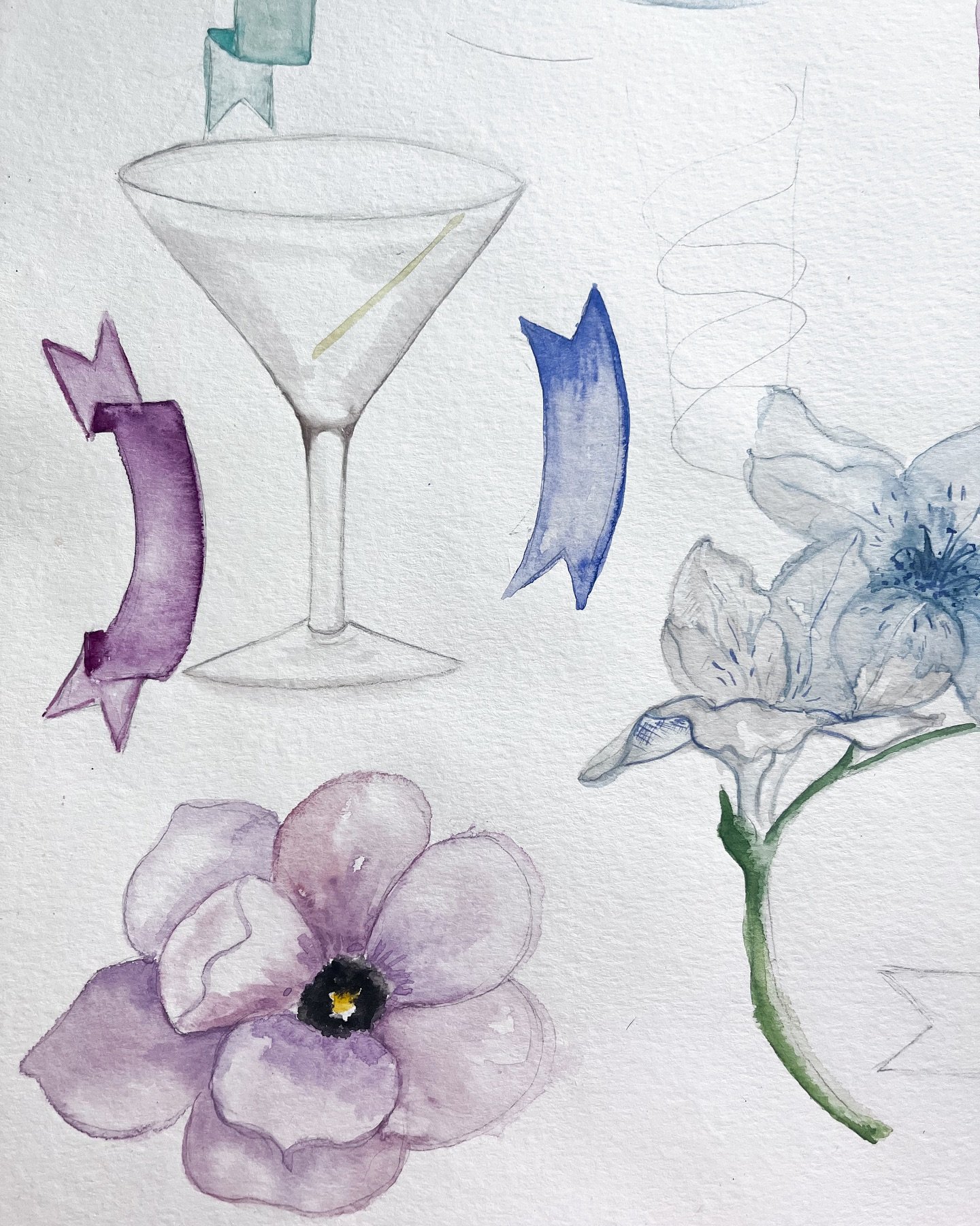 Watercolor sesh 🎨💭🍸🌸
.
.
.
#customstationery #handpaintedinvitations #justengaged #watercolorweddinginvitation #customweddinginvitations #savethedates #weddingdetails #weddingthemes #weddinginspiration
