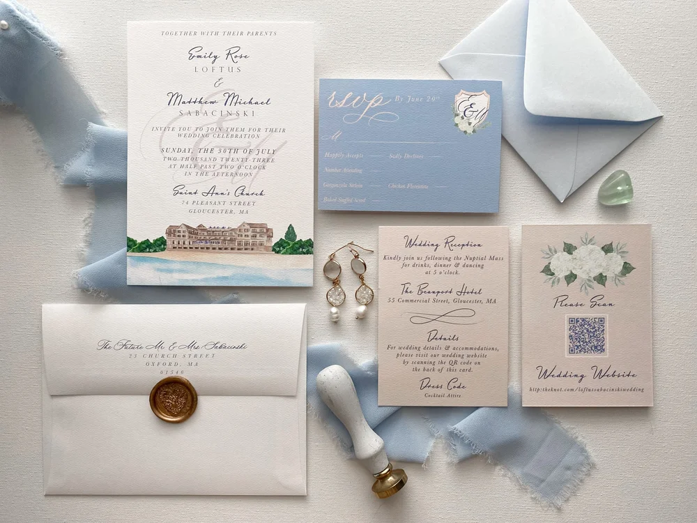 Custom Wedding Invitations CG Stationery Studio Springfield, MA