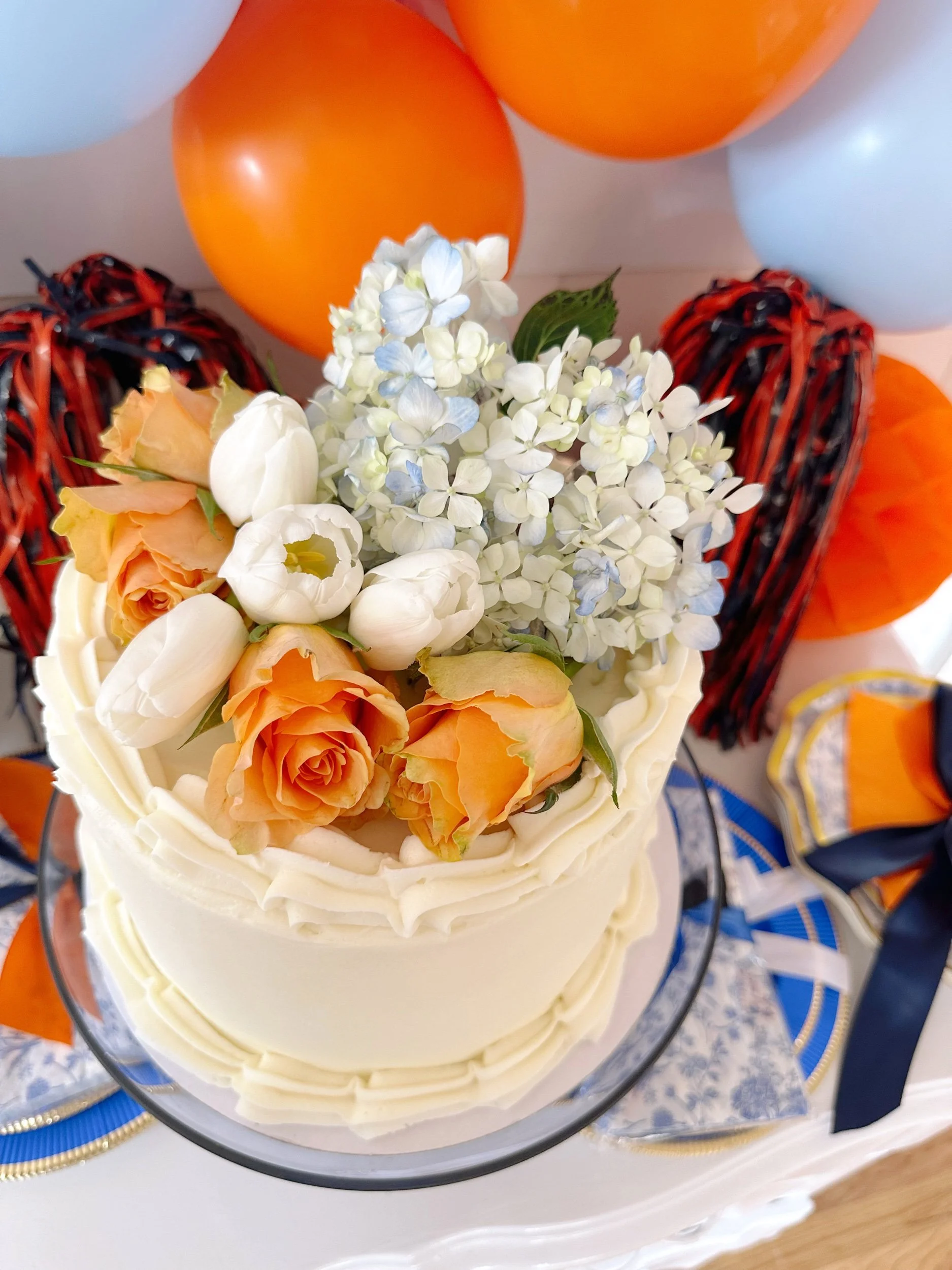 Graduation Flower Cake