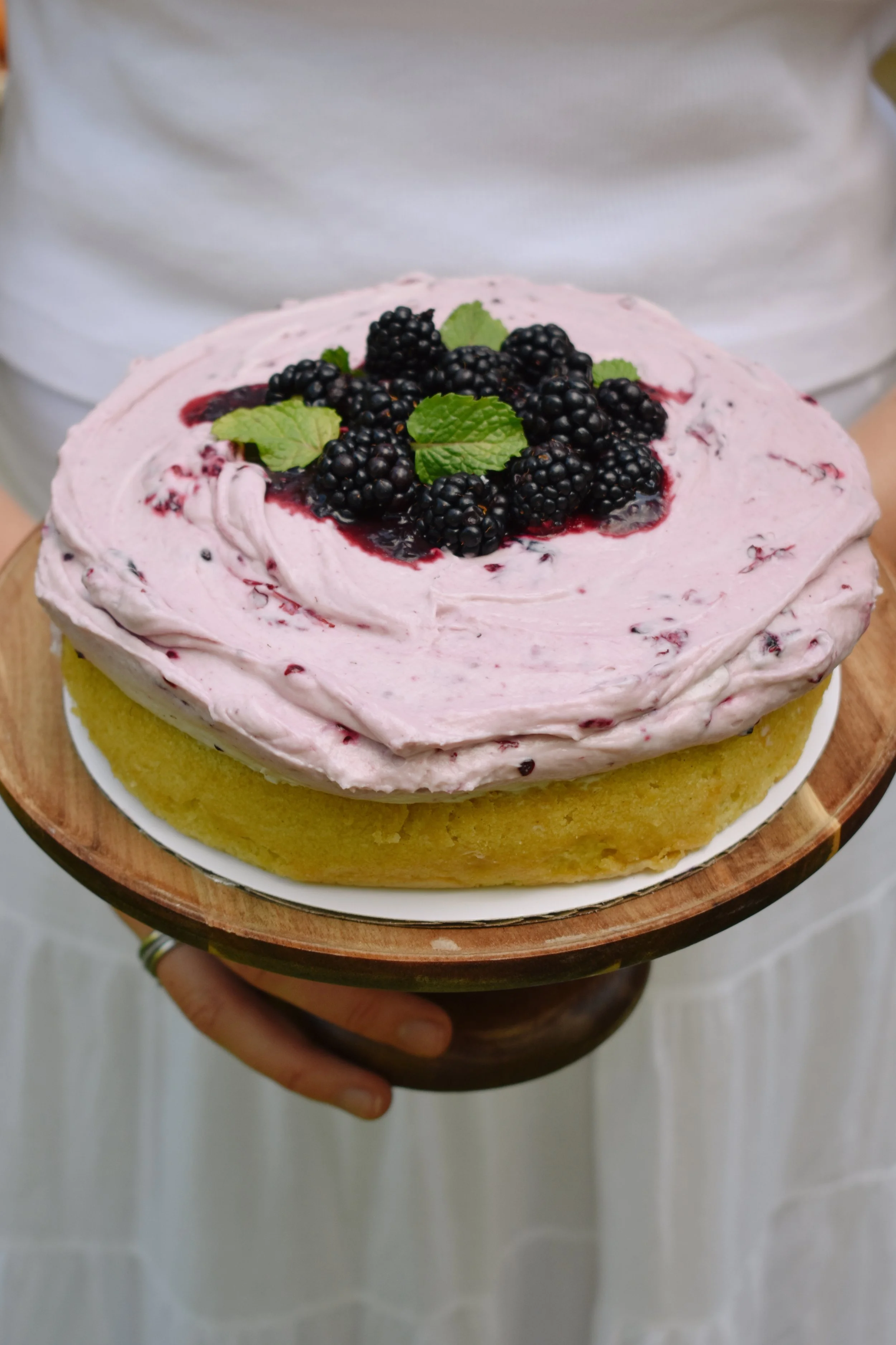 Lemon Blackberry Olive Oil Cake- GLUTEN FREE!!
