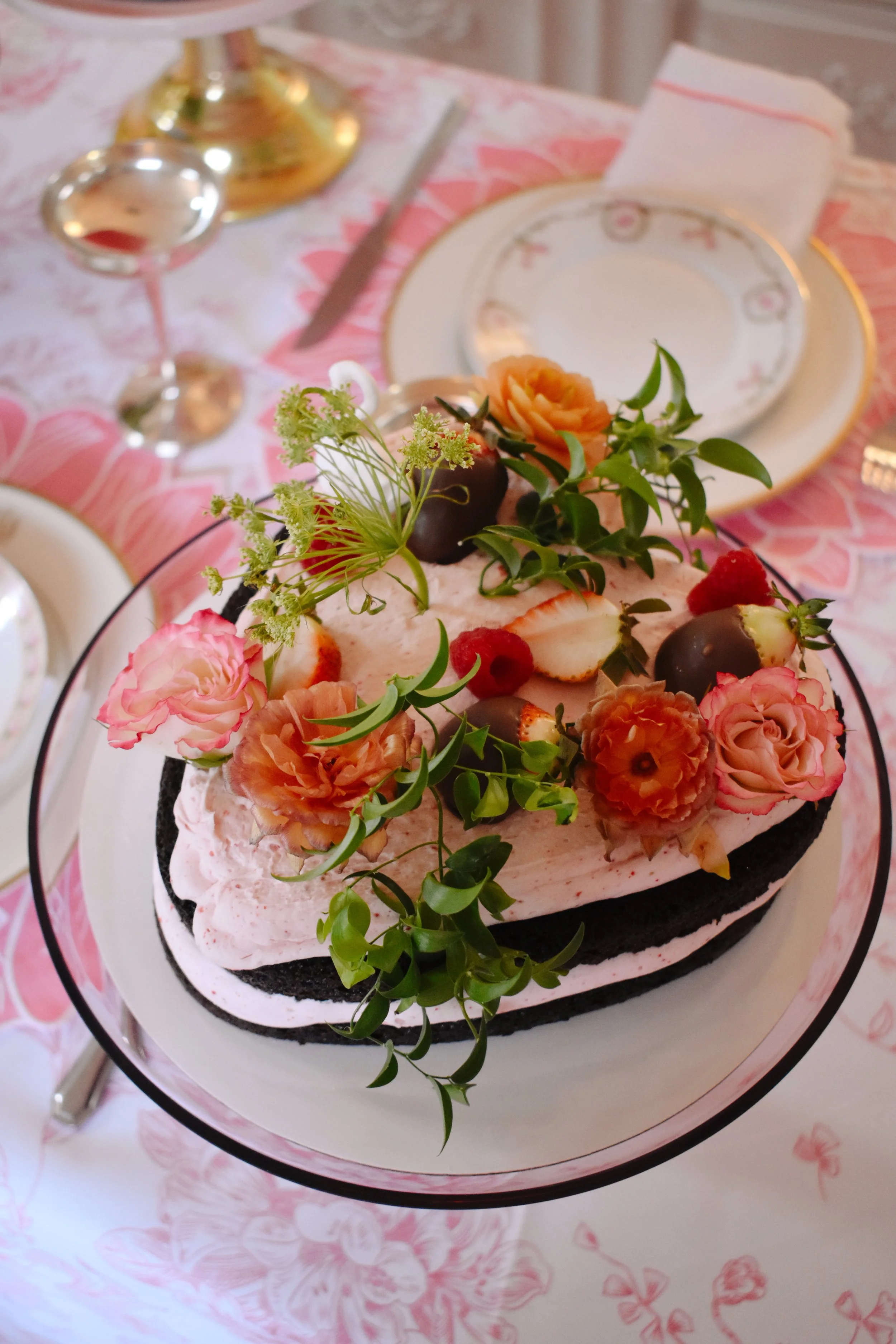 Chocolate Covered Strawberry Cake