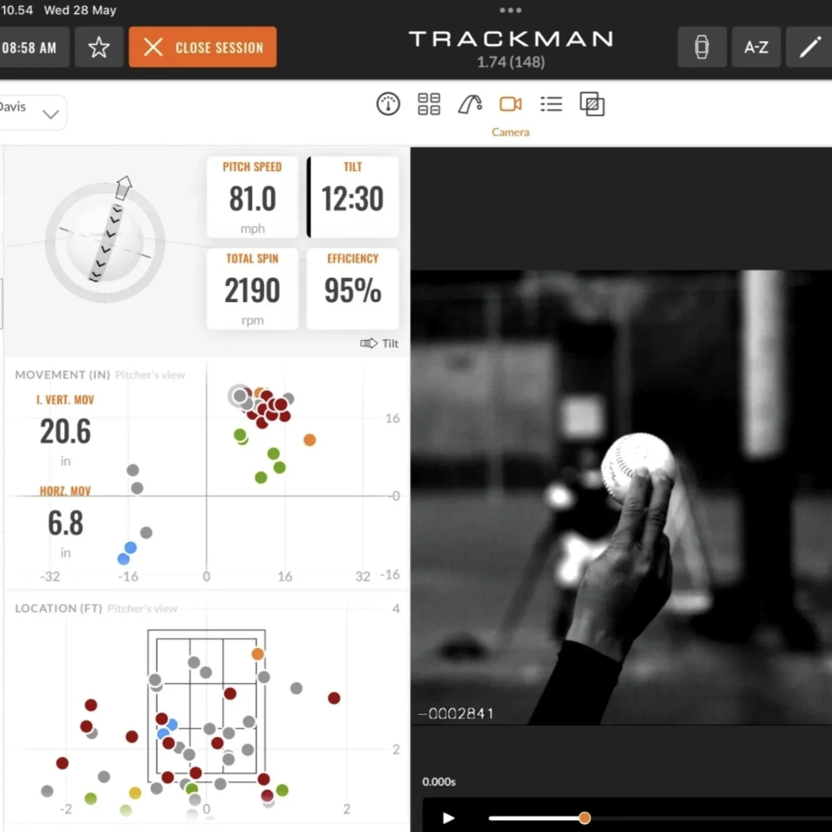 TRACKMAN RESULT SCREEN