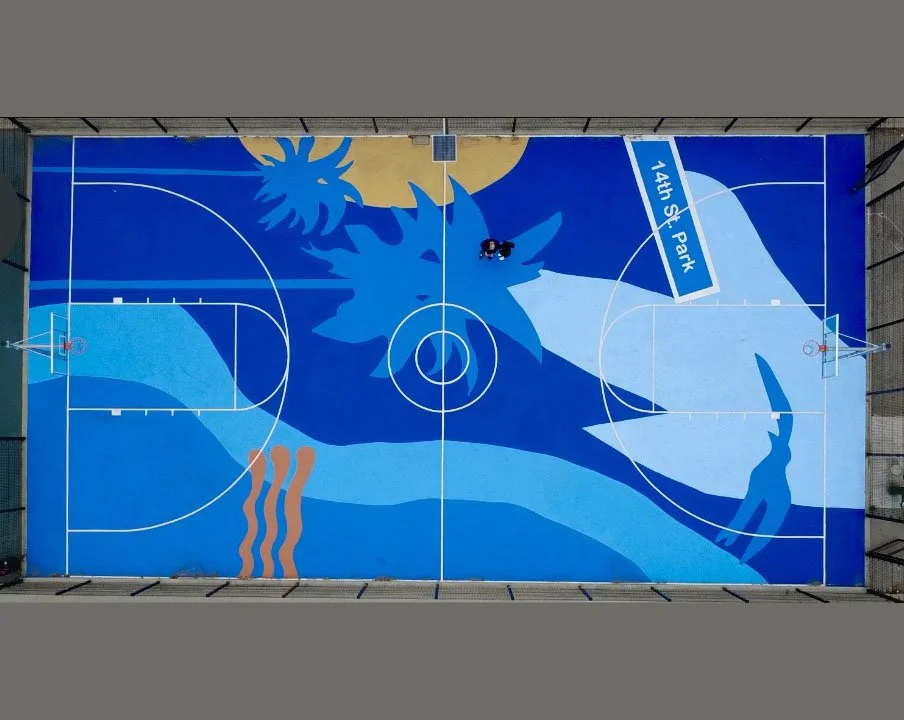14th Street Park Court One - Long Beach, CA - In collaboration with Tracy Allen Arts