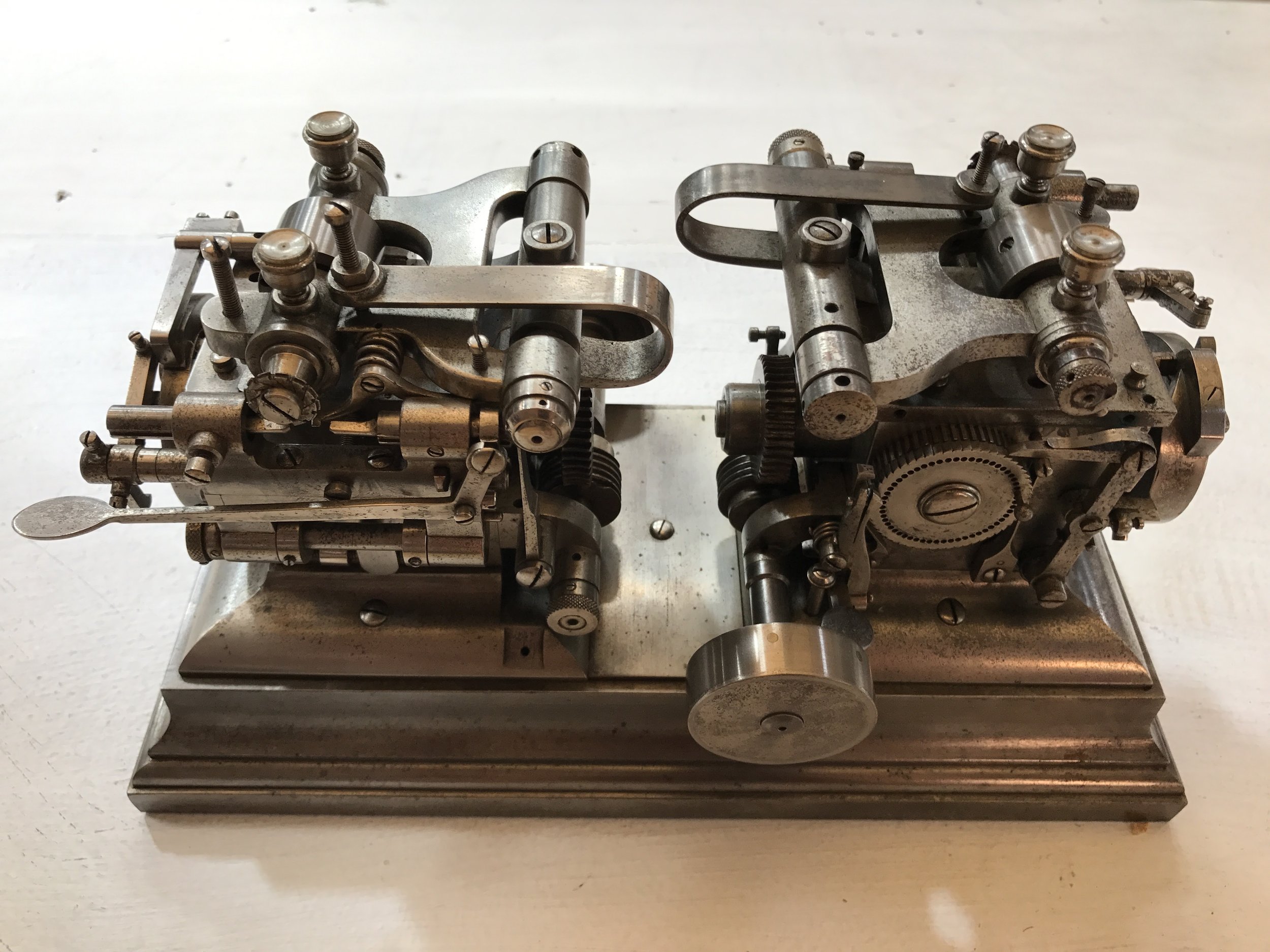 A Webster-Marsh pinion cutting machine. One of these was operated by Eliza Jane Putnam at the Centennial Exhibition and she would have been seen by David and Gribi. (Author's photo)