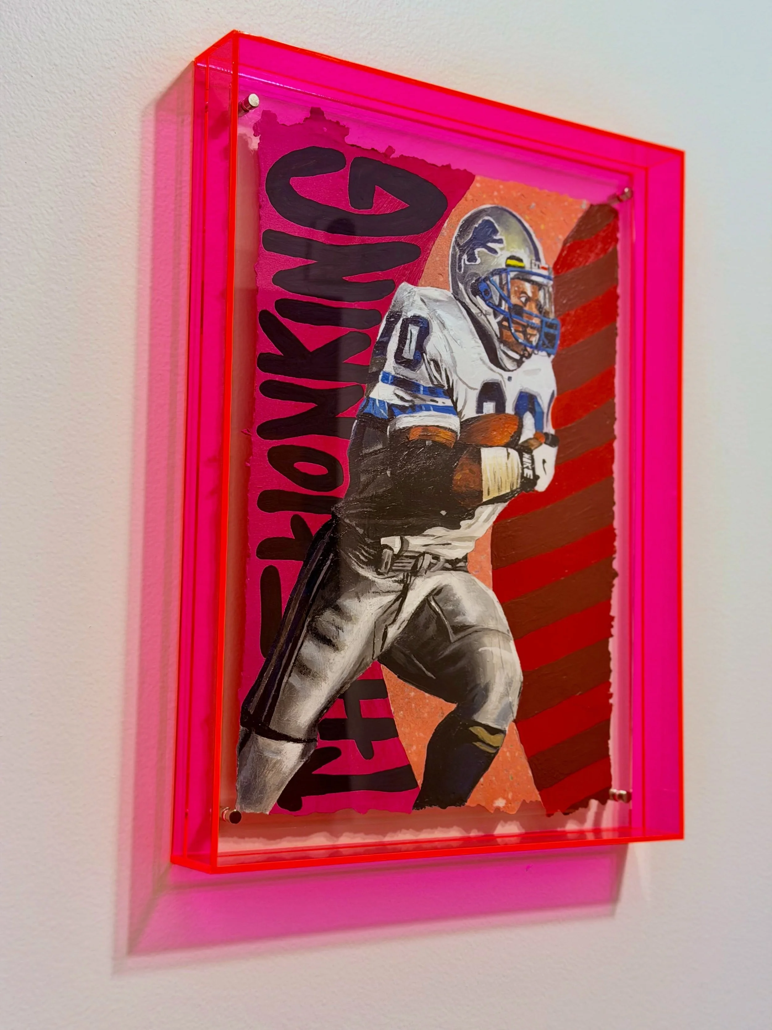 "The Lion King"
Acrylic and Aerosol on @dodgy.paper 
@barrysanders @buynicecards 
#painting #artwork #art #barrysanders #detroitlions