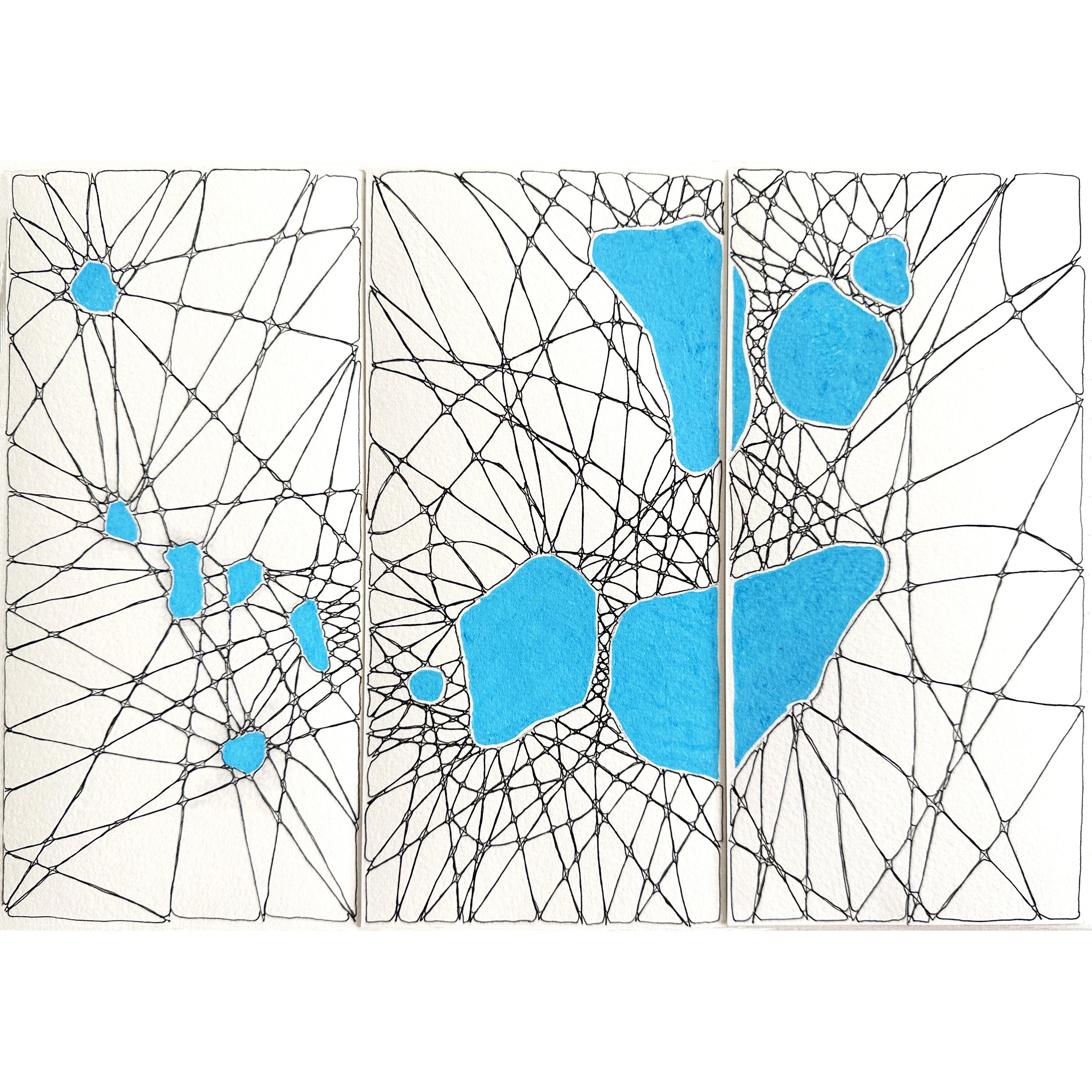 Final artwork featuring abstract patterns created using materials from Shapes of Tides art kit.